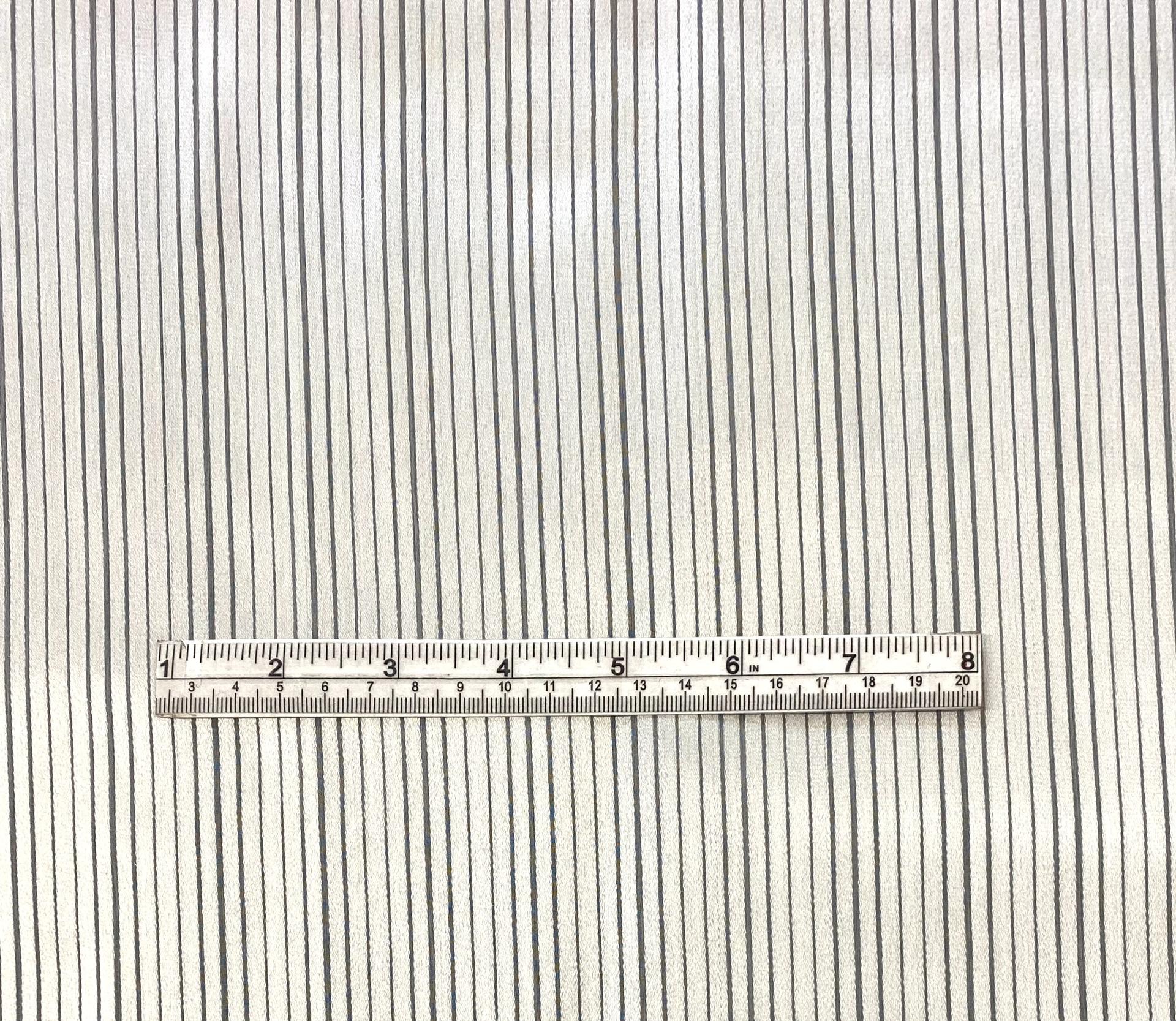 Made in Italy Satined Stripes Silk Chiffon