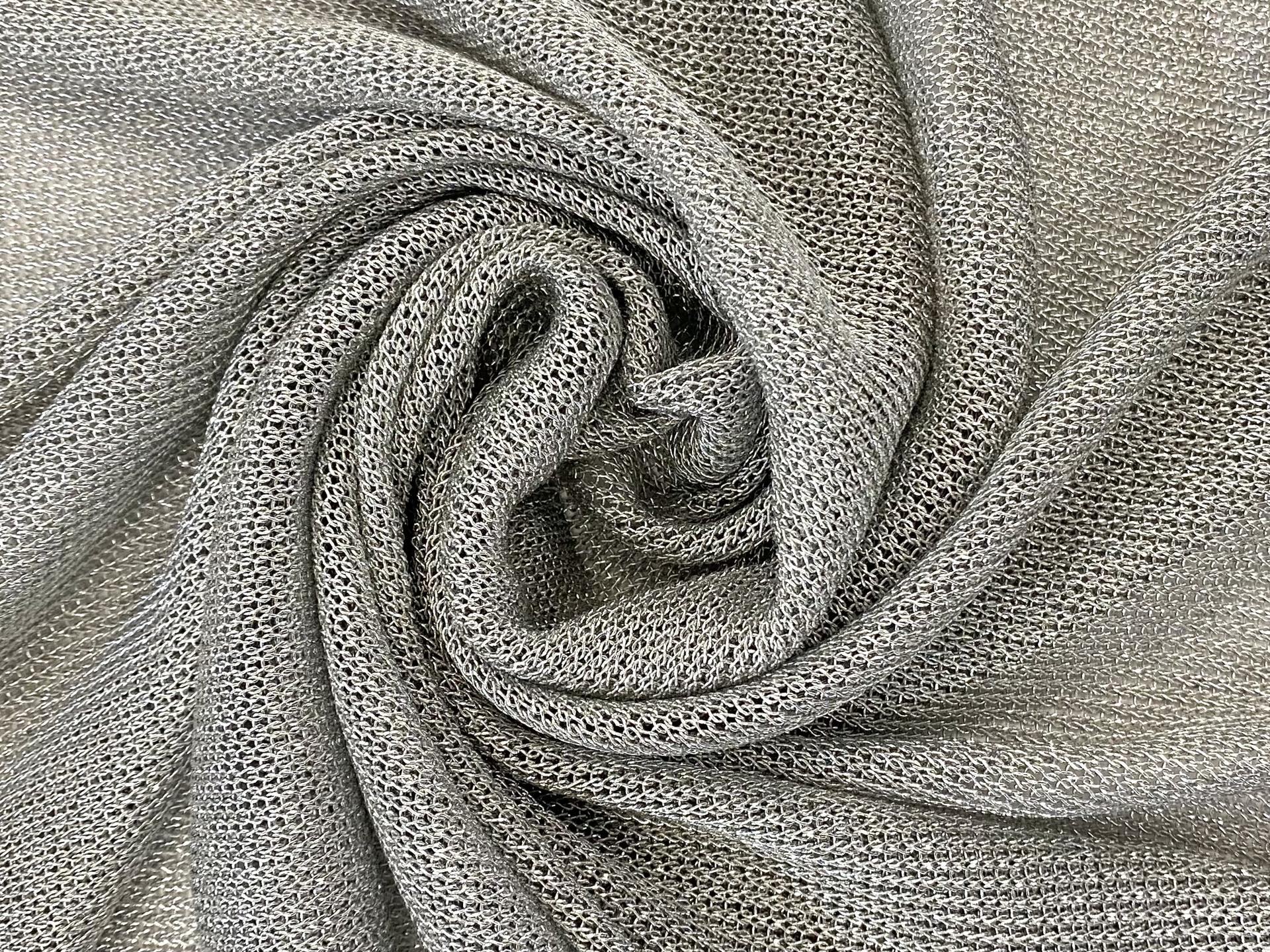 Metallic Chainmail Knit in Silver