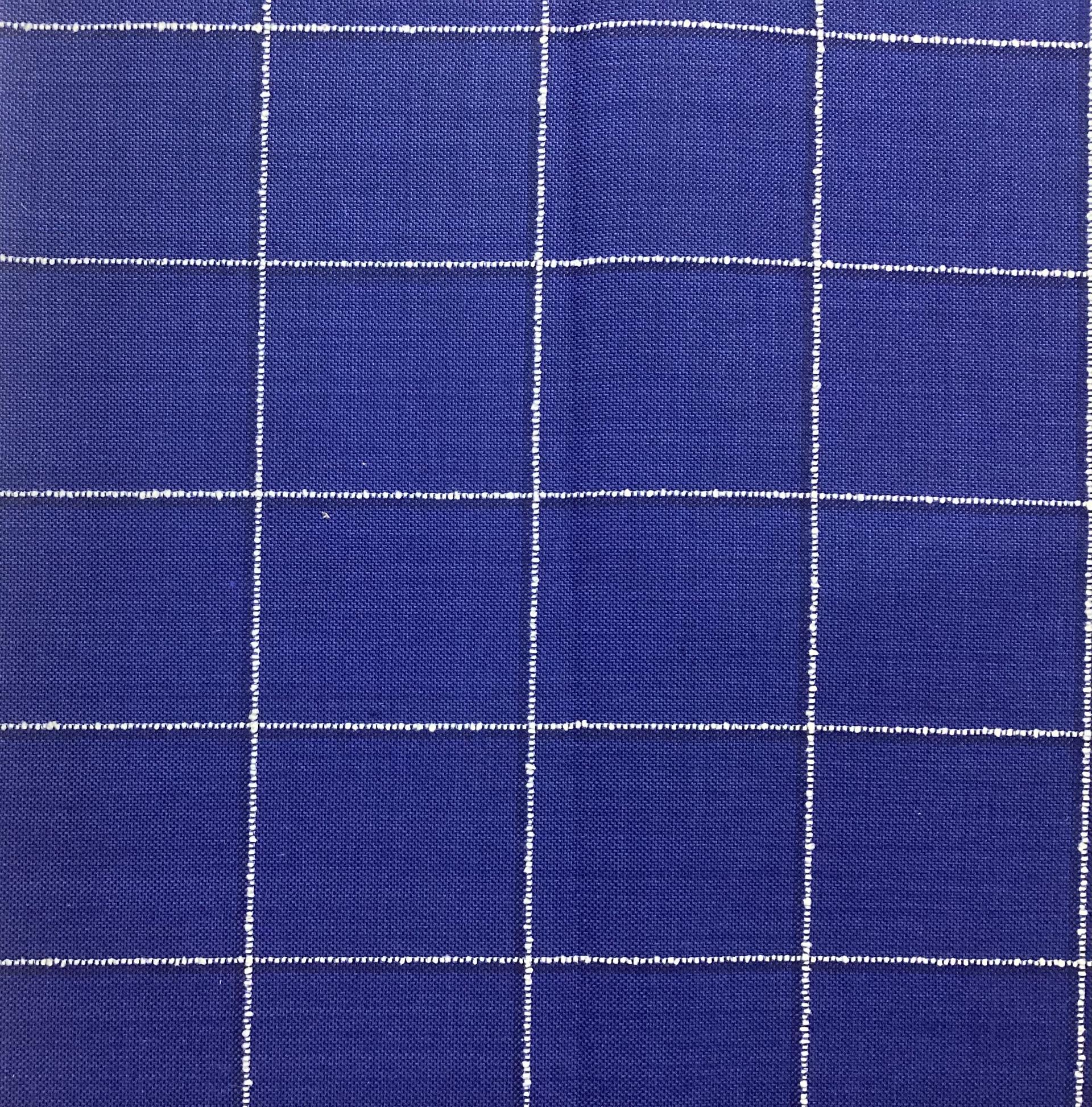 Made in Italy Guabello Wool Super 130's Windowpane In Royal