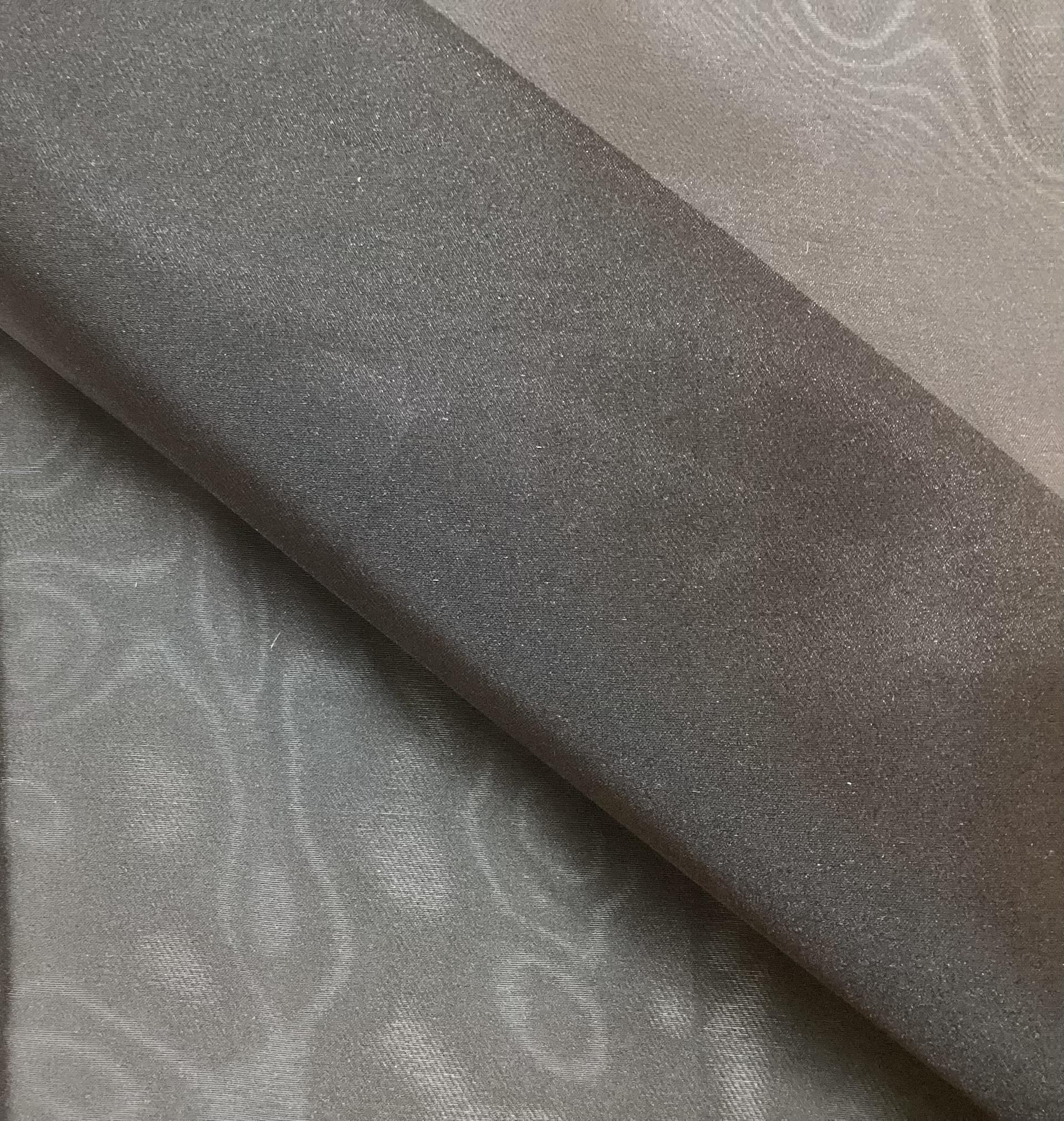 Polyester Satin Face Organza in Black