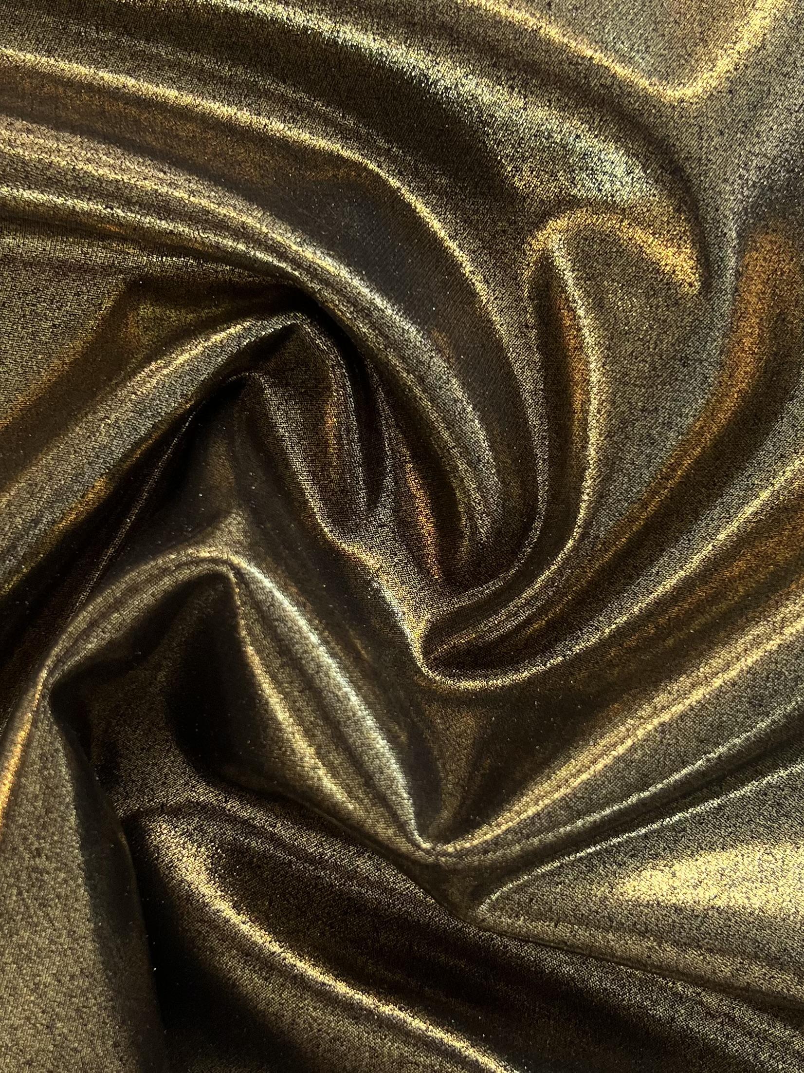 Metallic Coated Heavy Lamé in Bronze