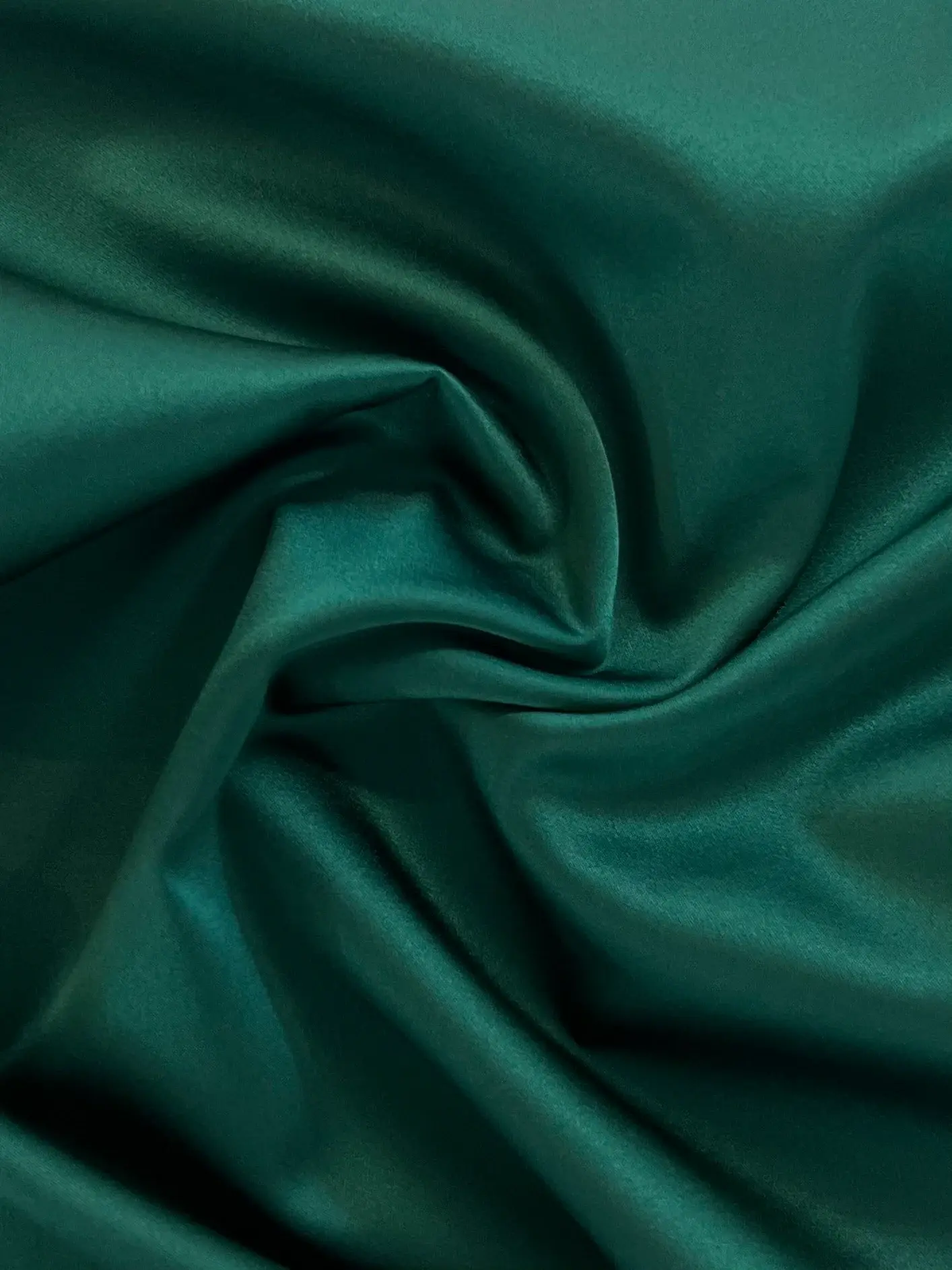Stretch Silk Crepe Satin in Pine