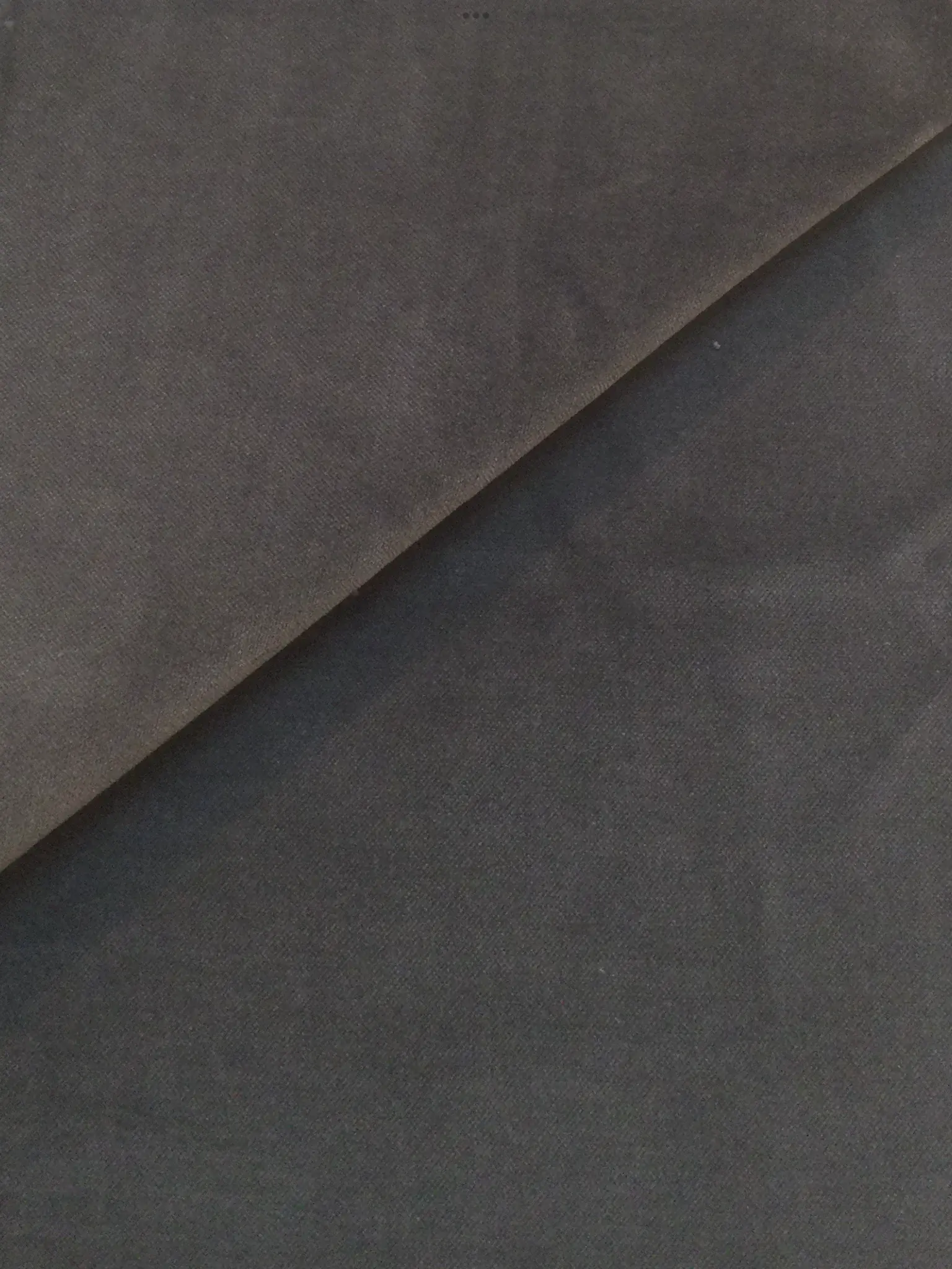 Pure Cotton Velvet in "Old" Banker's Grey