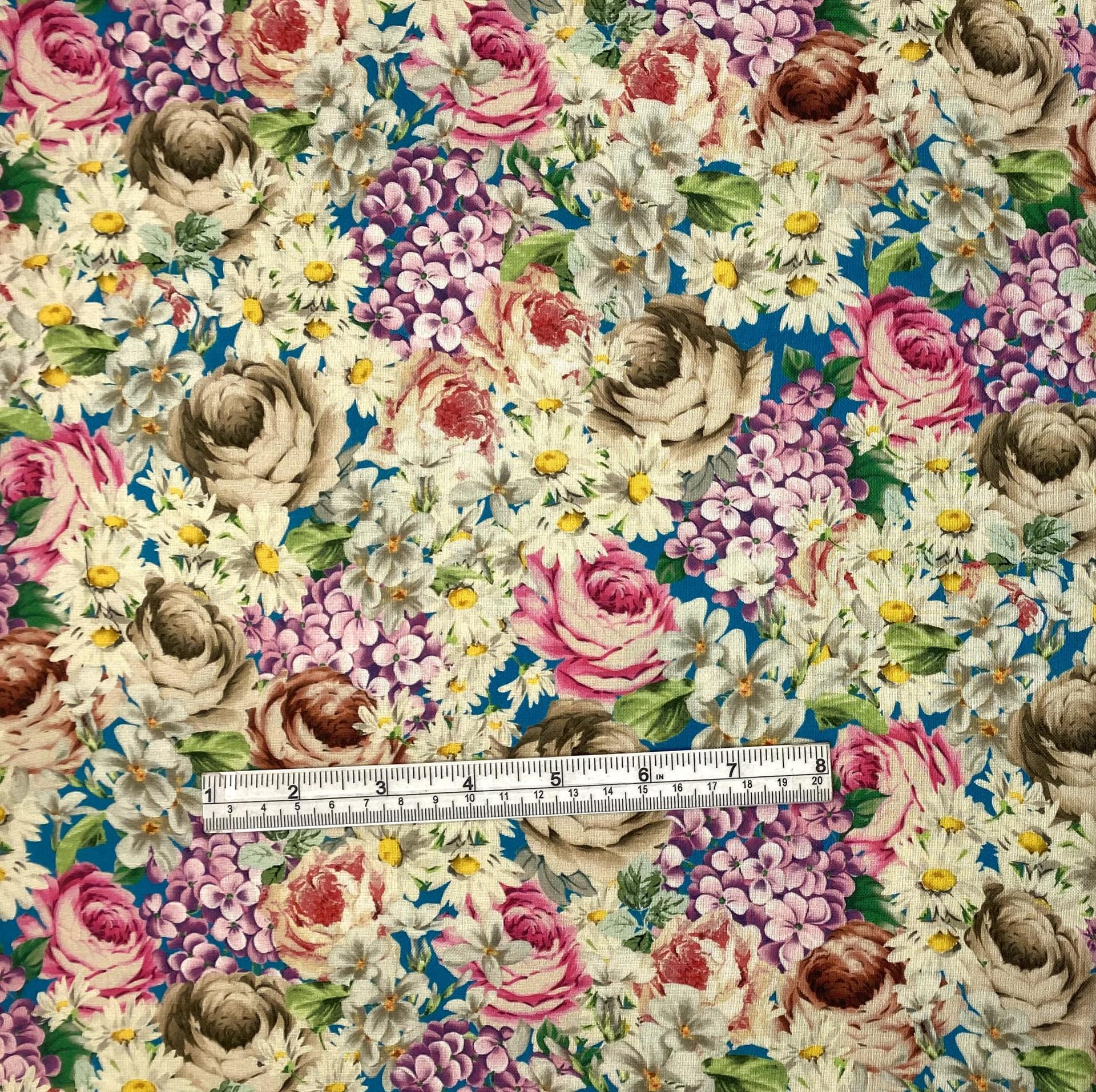 Made in Italy 100% Silk Mesh Floral Print