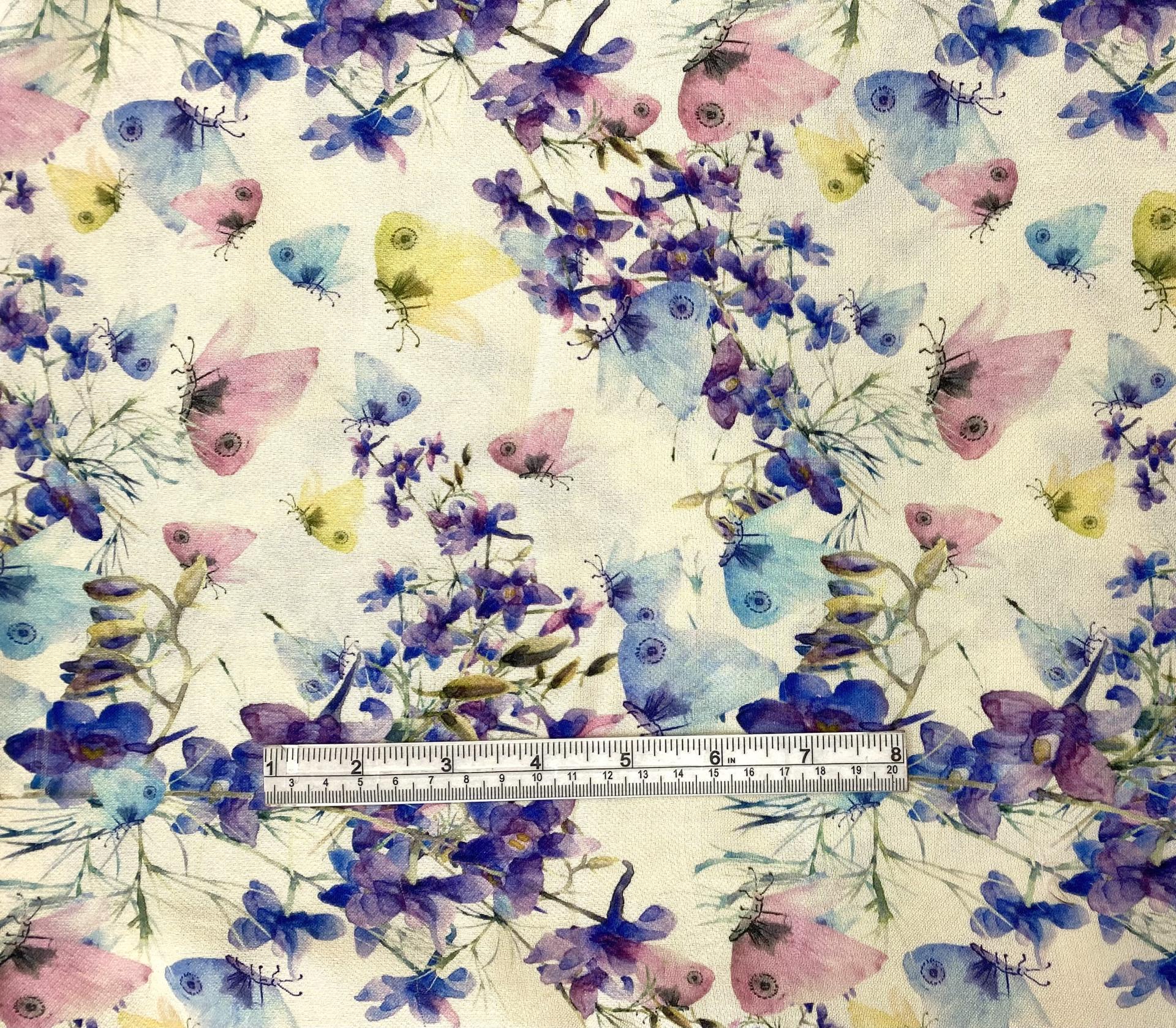 Made in Italy Silk Georgette Floral Print Fabric in Warehouse