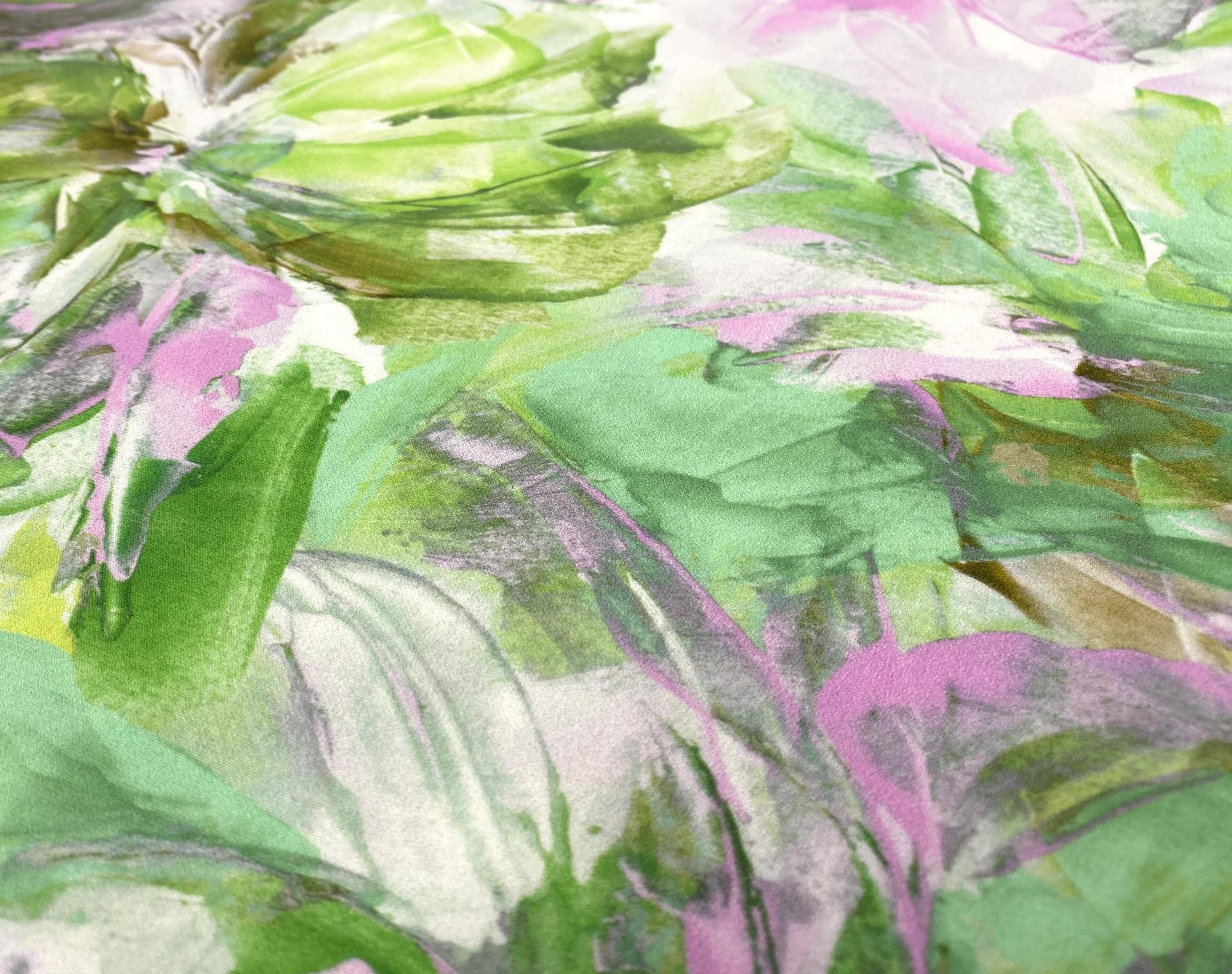 Made in Italy 100% Silk 2 Ply Georgette Floral Print Fabric in Warehouse