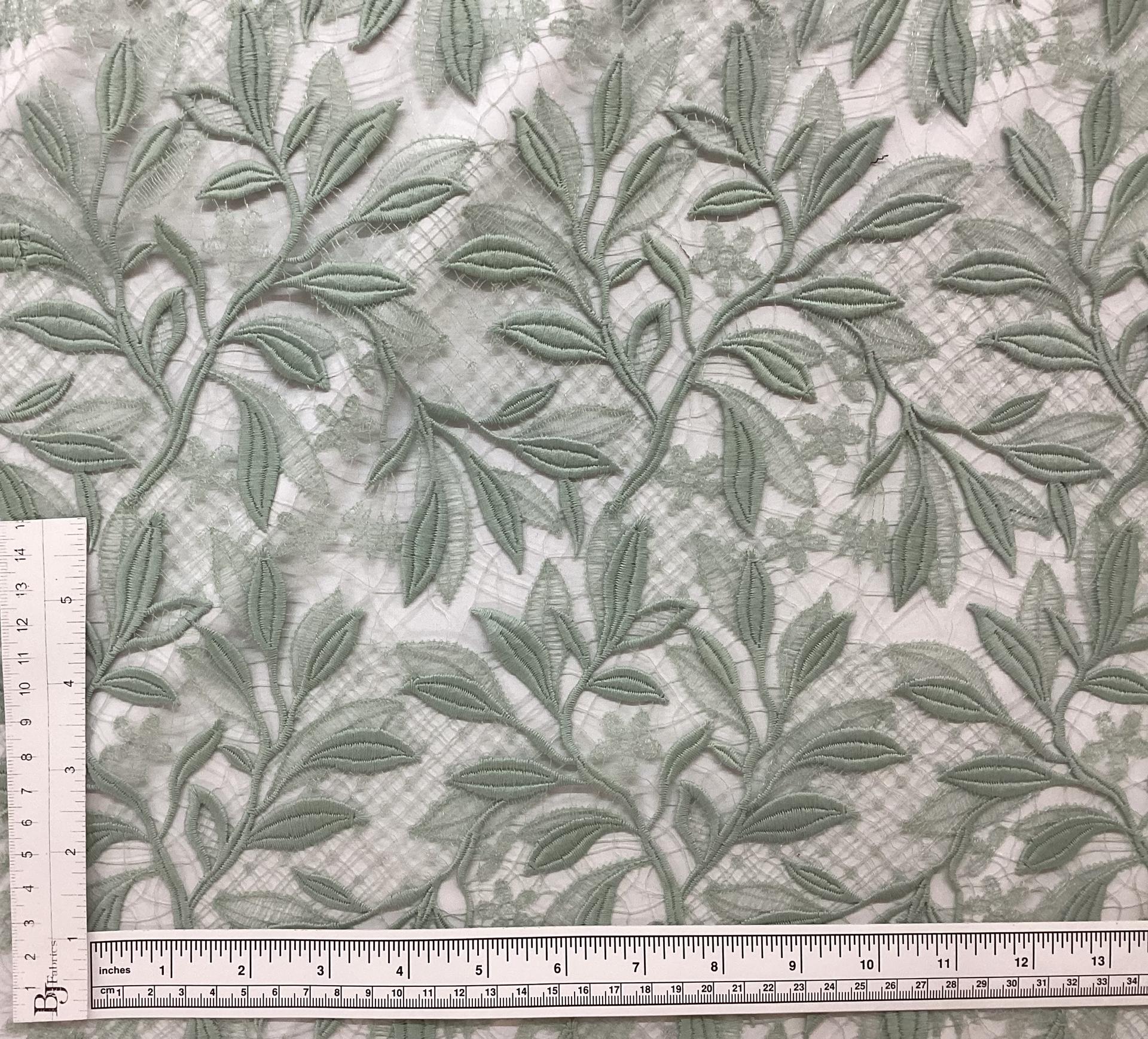 Guipure Lace in Sage Green