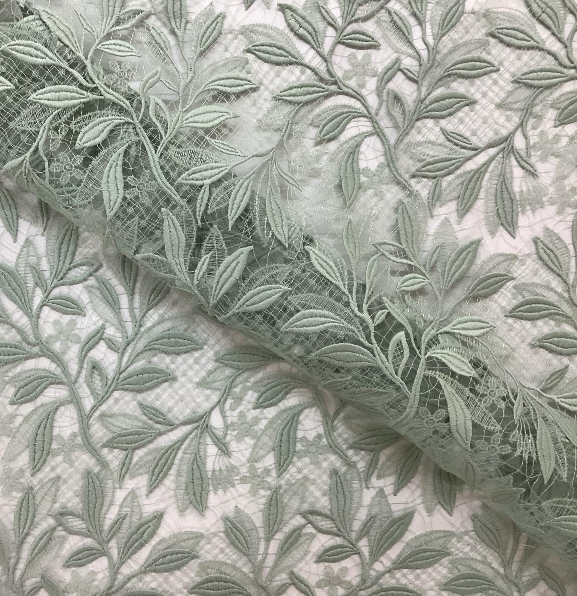 Guipure Lace in Sage Green
