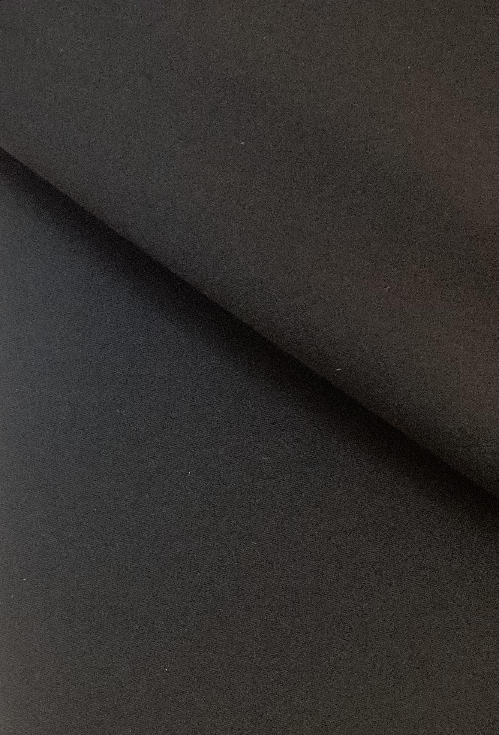 English Heavy Wool Satin in Black