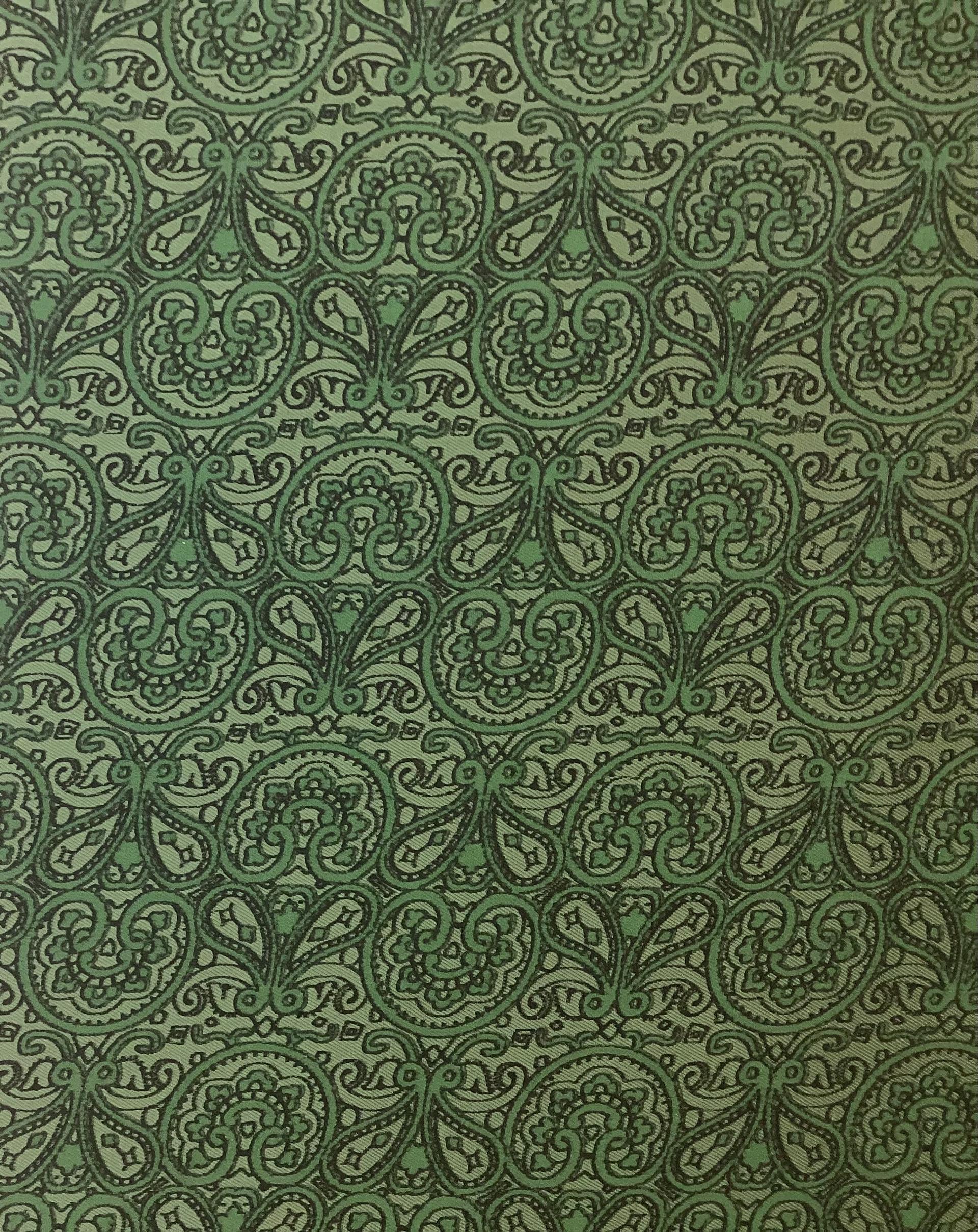 Rayon Satin Printed Lining In Grassy Green 
