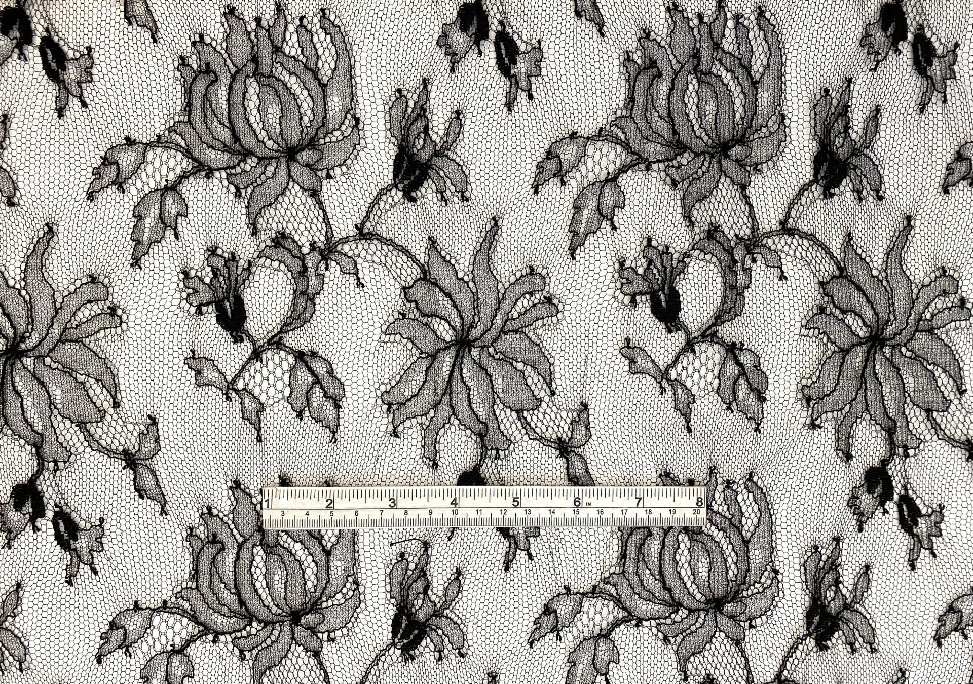French Chantilly Lace in Black