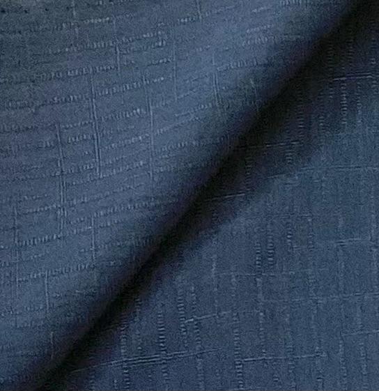 Made in Italy 100% Silk Irregular Grid Jacquard in Navy