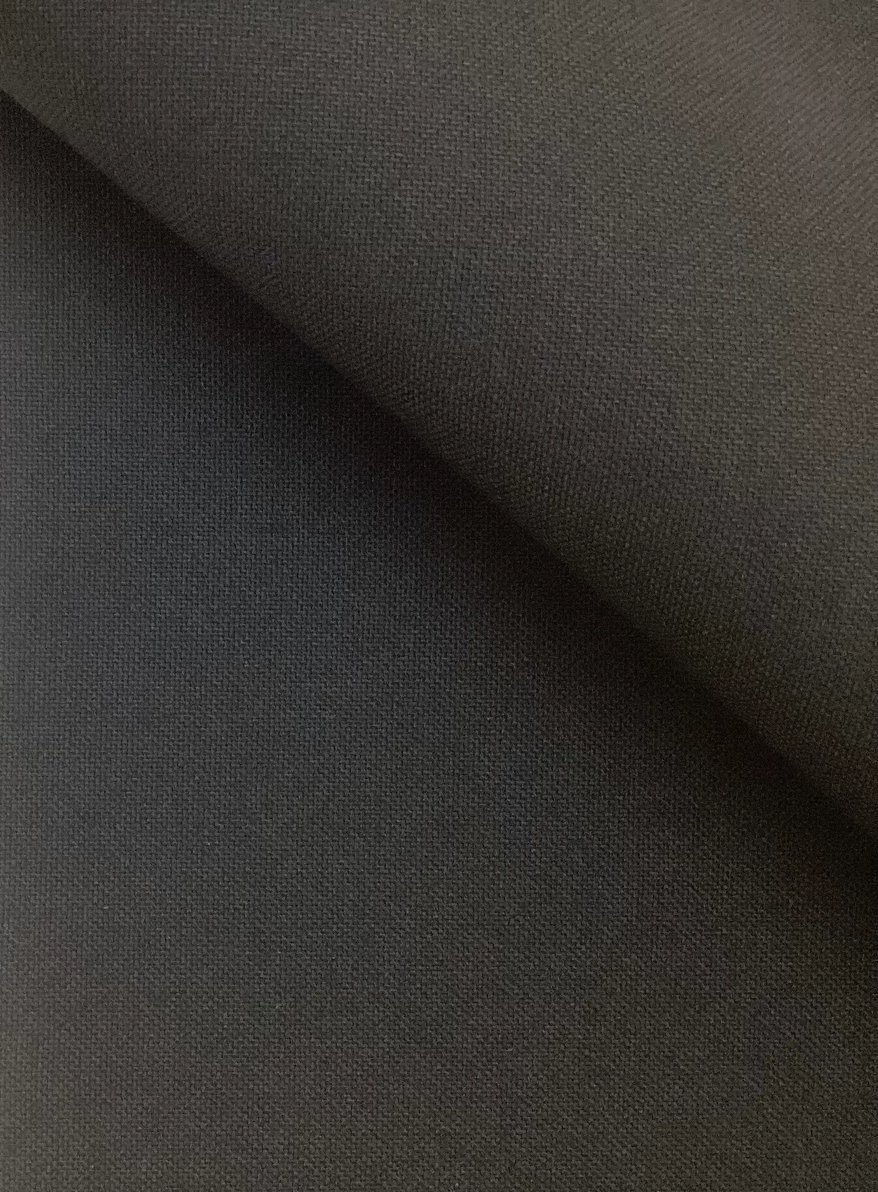 Japanese Wool Canvas Paper Finish In Jet Black 