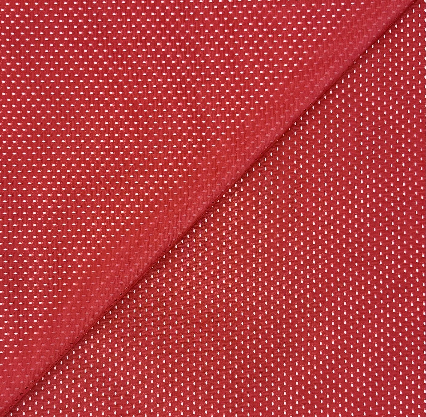 Polyester Athletic Mesh in Cherry 