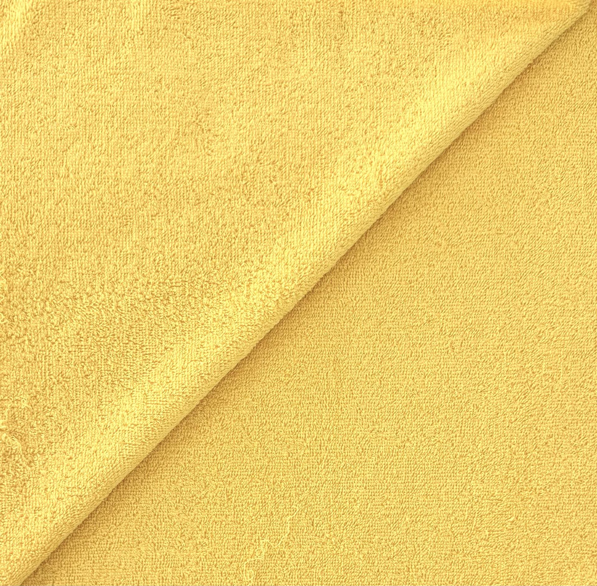 Imported Cotton Doubleface Terry in Bright Yellow