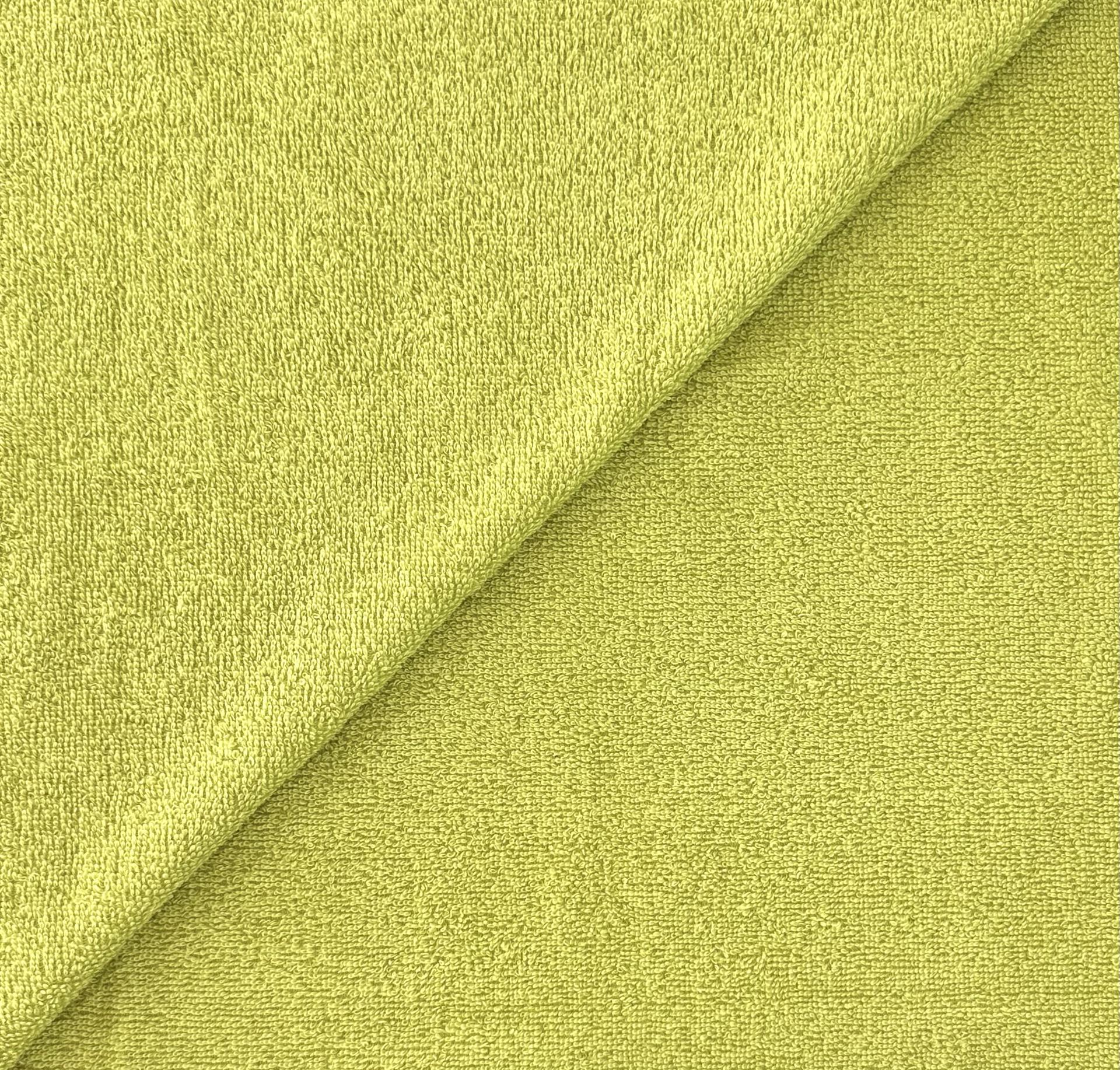 Imported Cotton Doubleface Terry in Acid Green