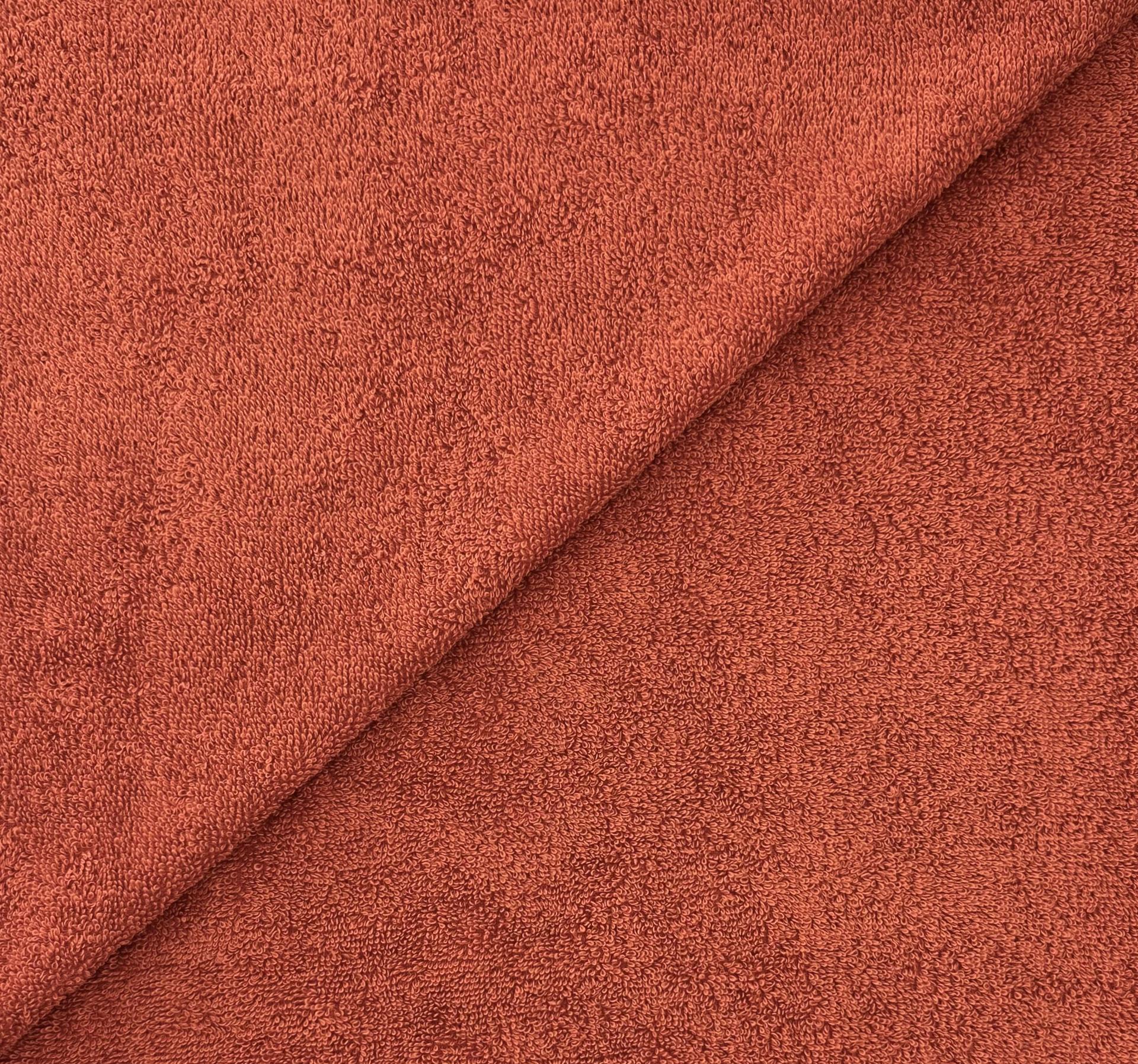 Imported Cotton Doubleface Terry in Terracotta