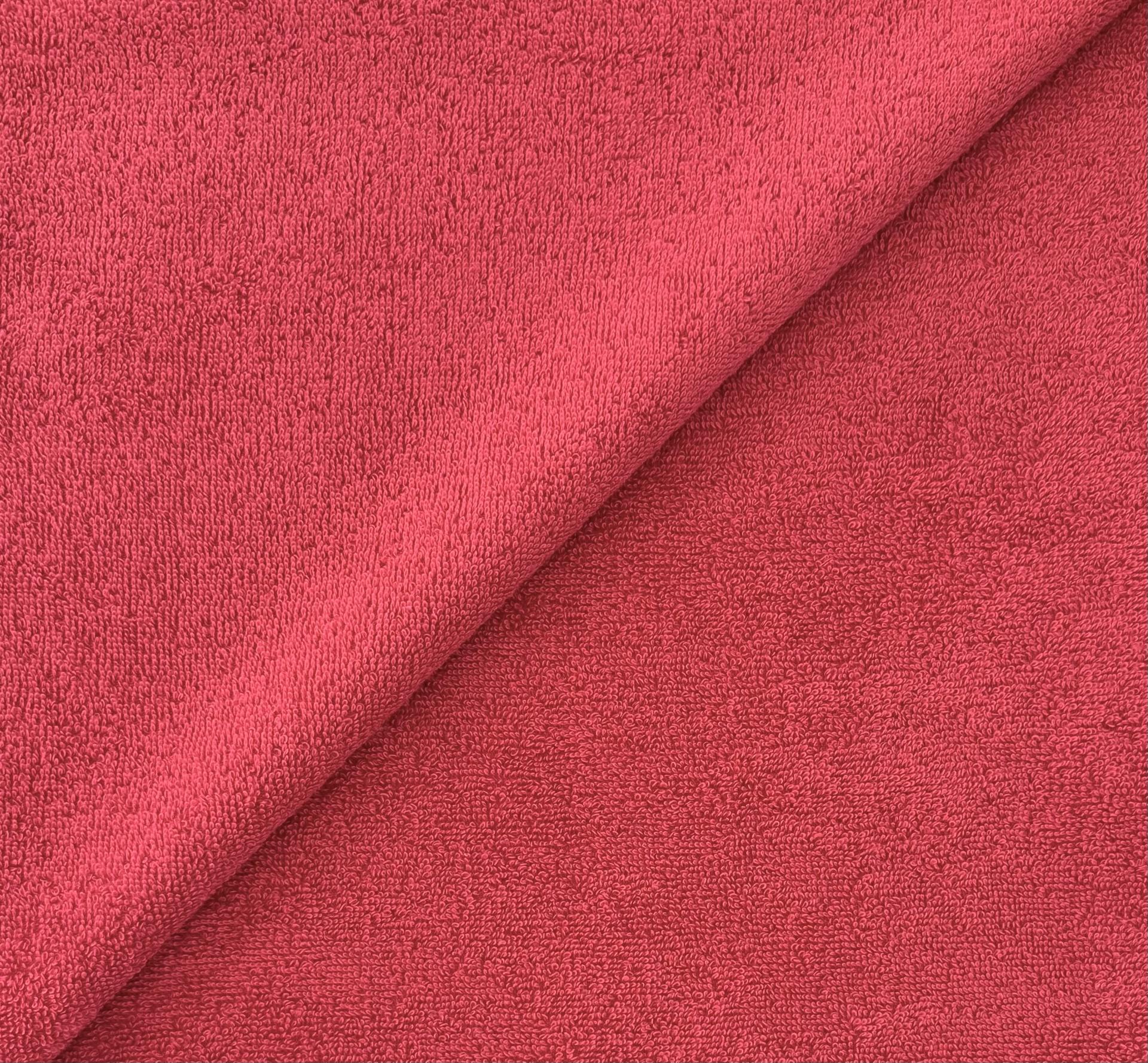 Imported Cotton Doubleface Terry in Rouge Red