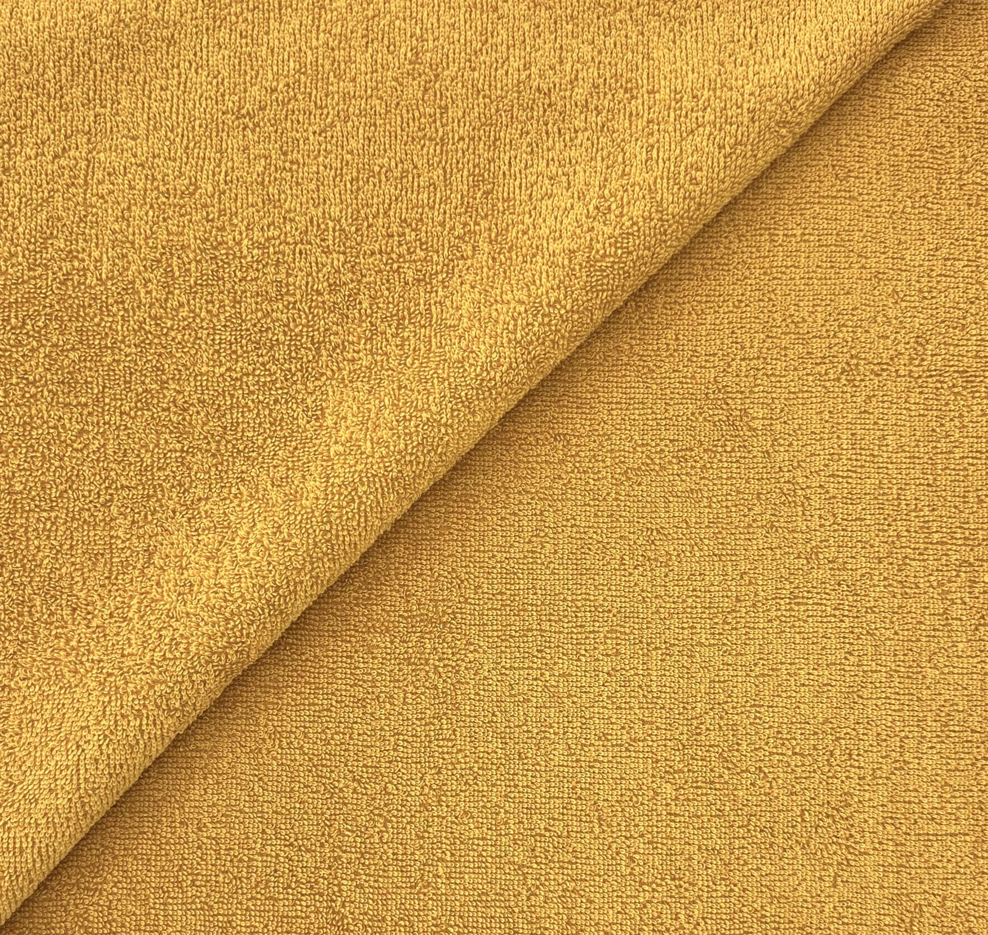 Imported Cotton Doubleface Terry in Yellow Mustard
