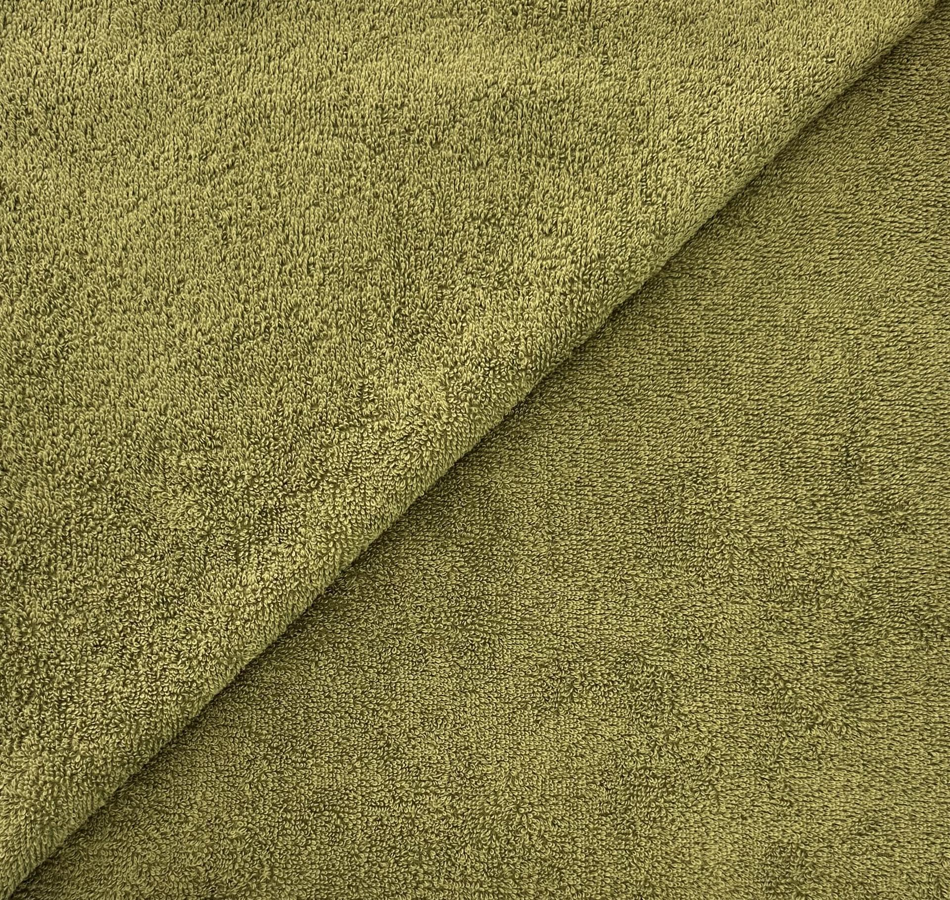 Imported Cotton Doubleface Terry in Grass Green