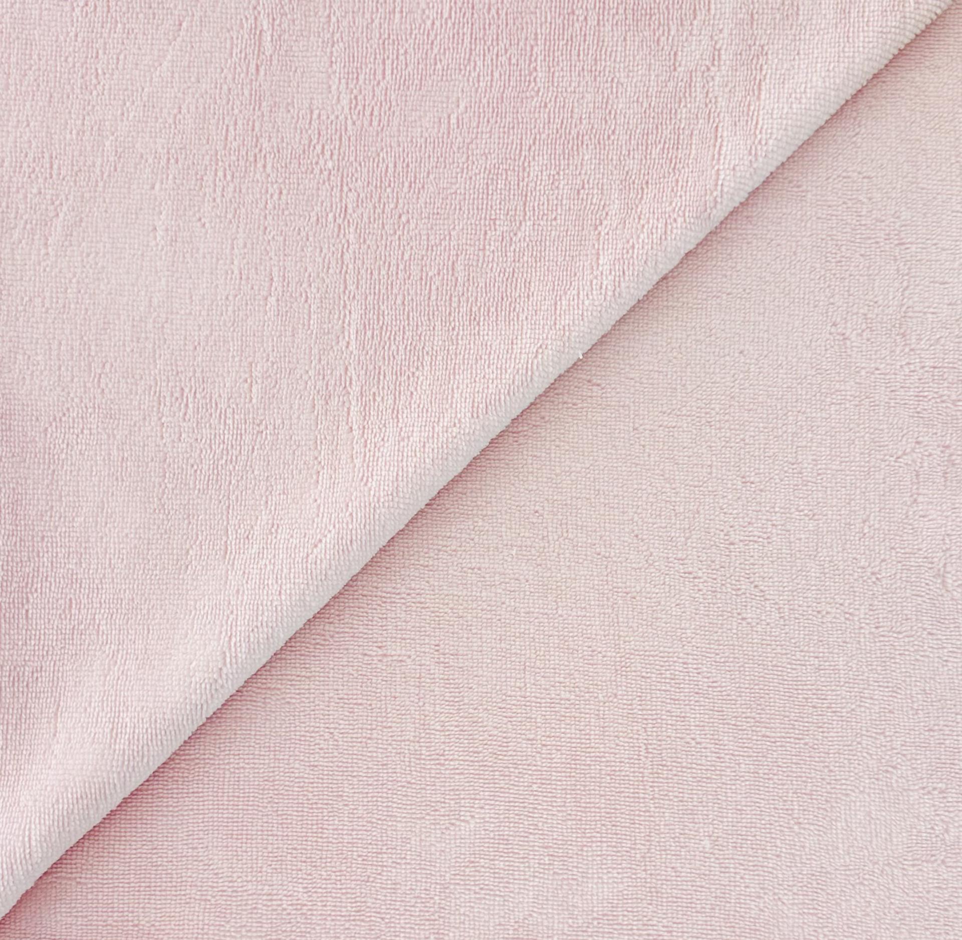 Imported Cotton Doubleface Terry in Soft Pink