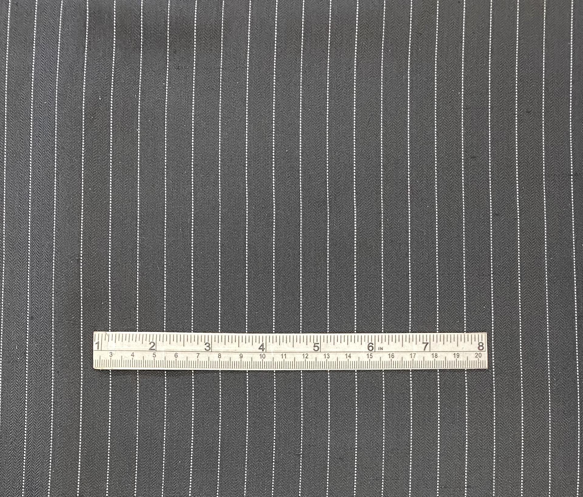 100% Silk Herringbone Pin Stripes Fabric in Warehouse