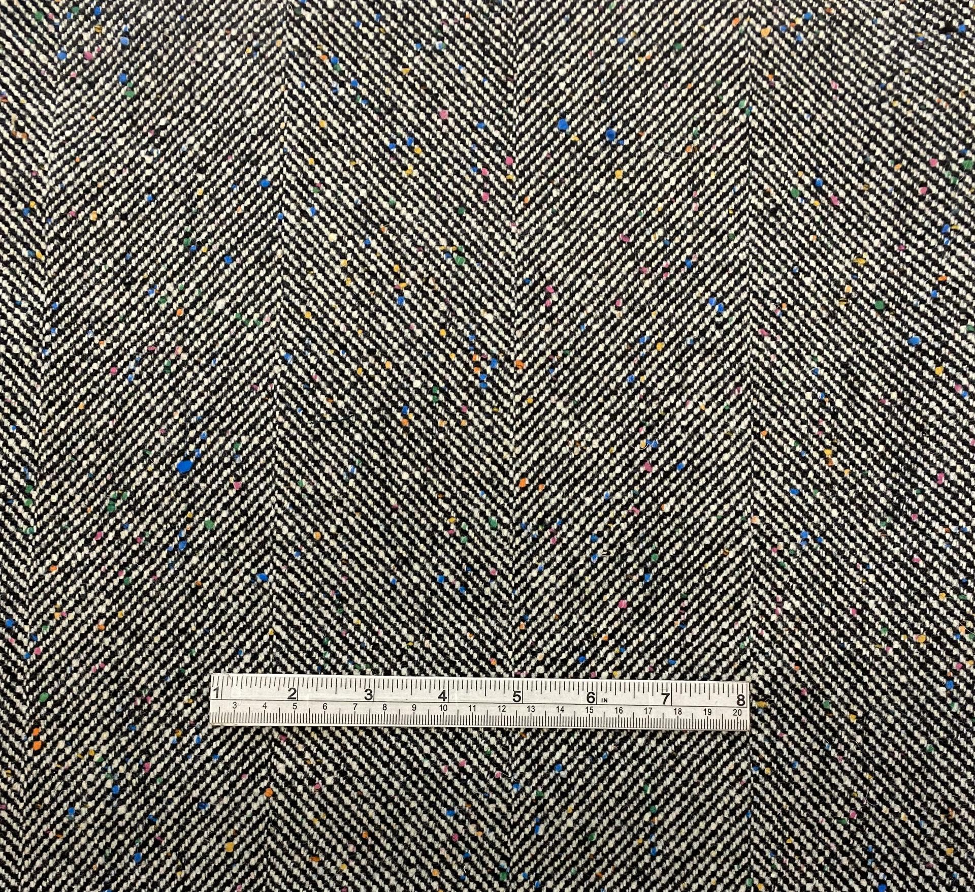 Wool Herringbone Donegal Tweed