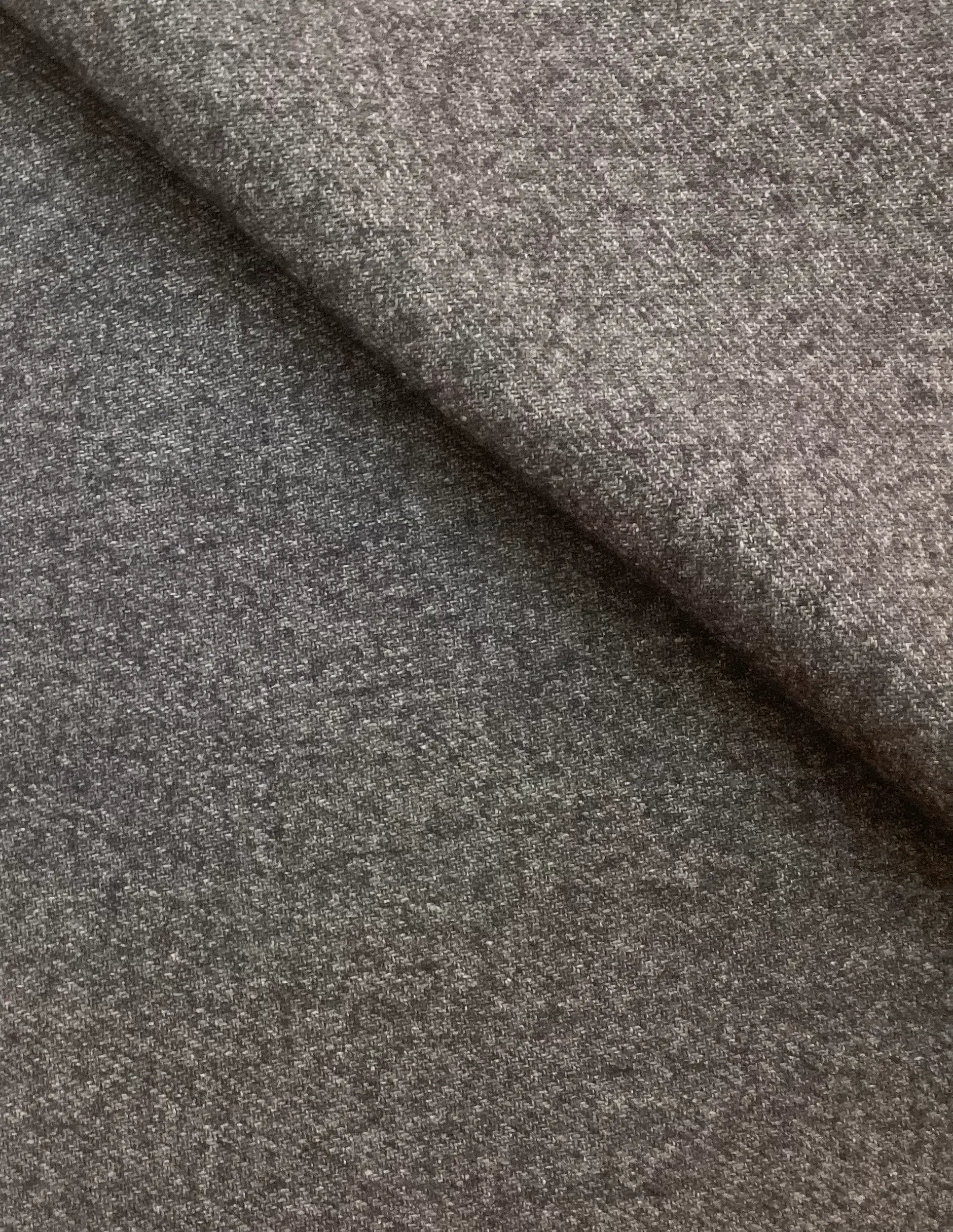 Wool & Nylon Flannel Coating in Medium Grey 