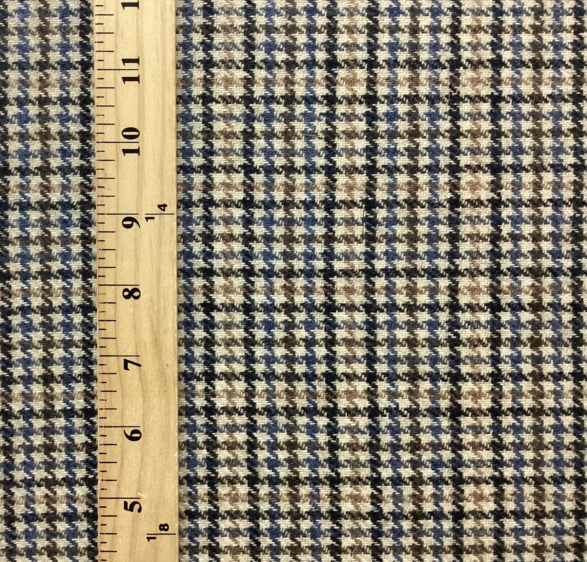 Made in Italy 90% Wool 10% Cashmere Houndstooth Plaid