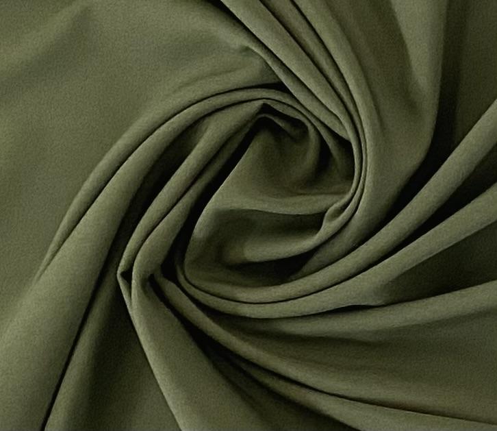 Polyester Crepe De Chine in Olive