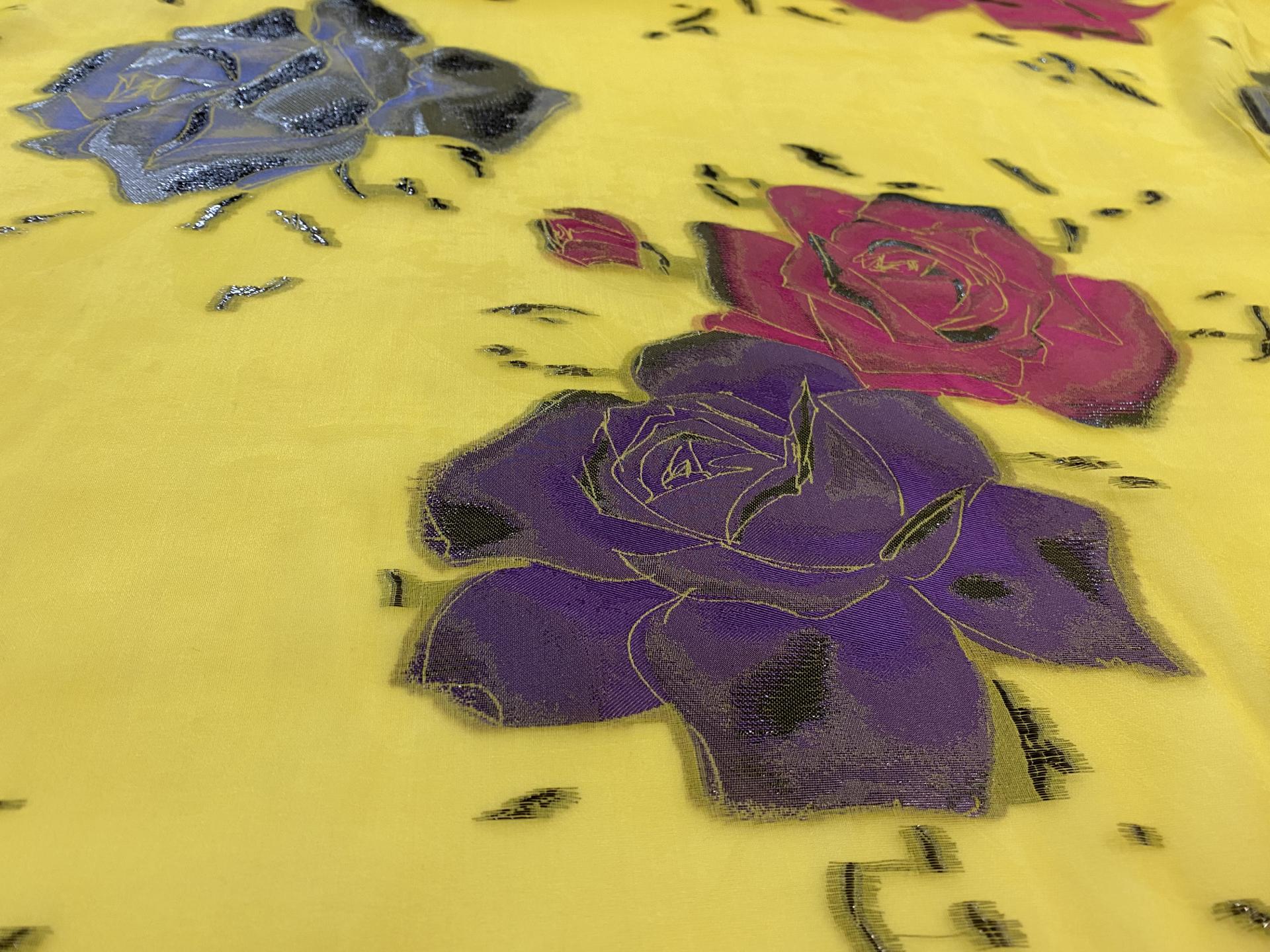 Italian Fil Coupe Silk Organza