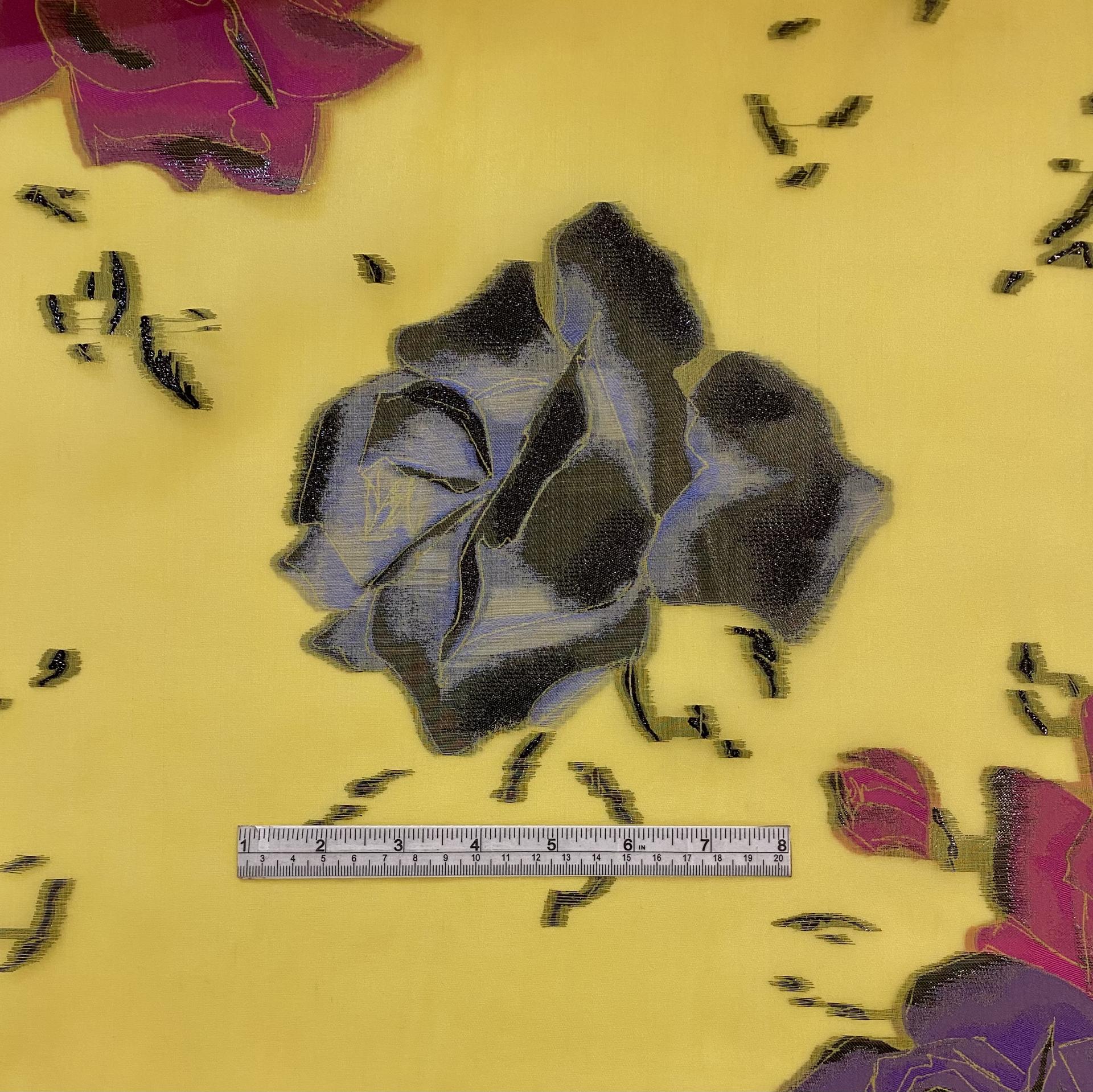 Italian Fil Coupe Silk Organza