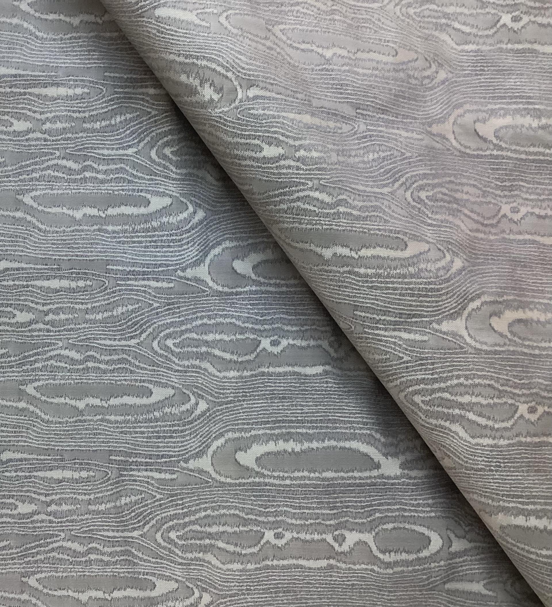 Italian Woven Moiré in Light Denim