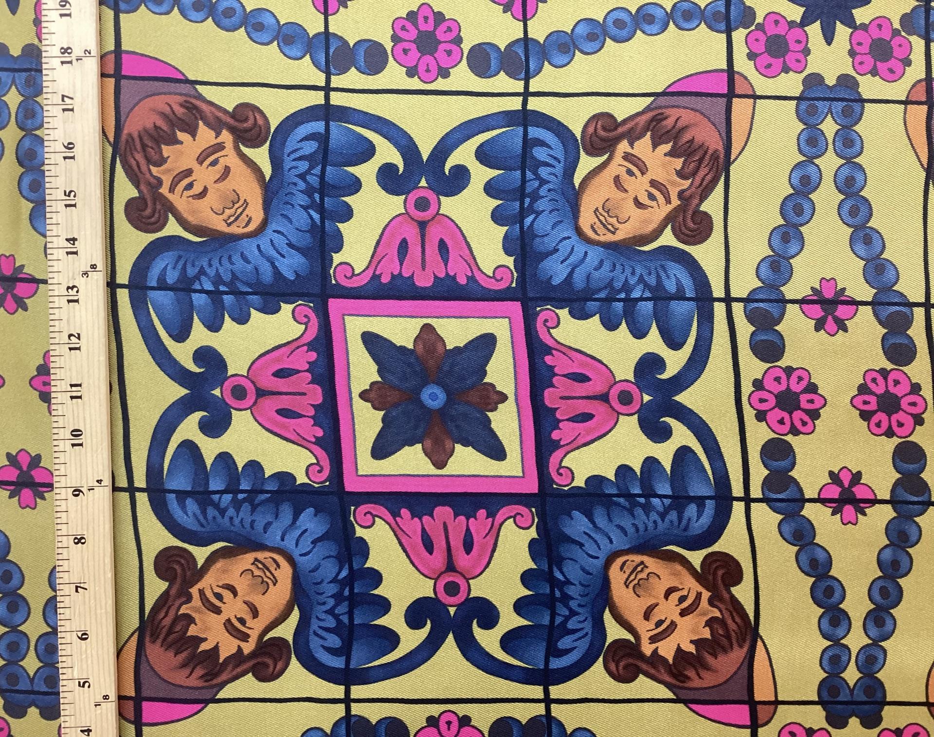 Viscose Twill Printed In The 70’s Retro Colours 