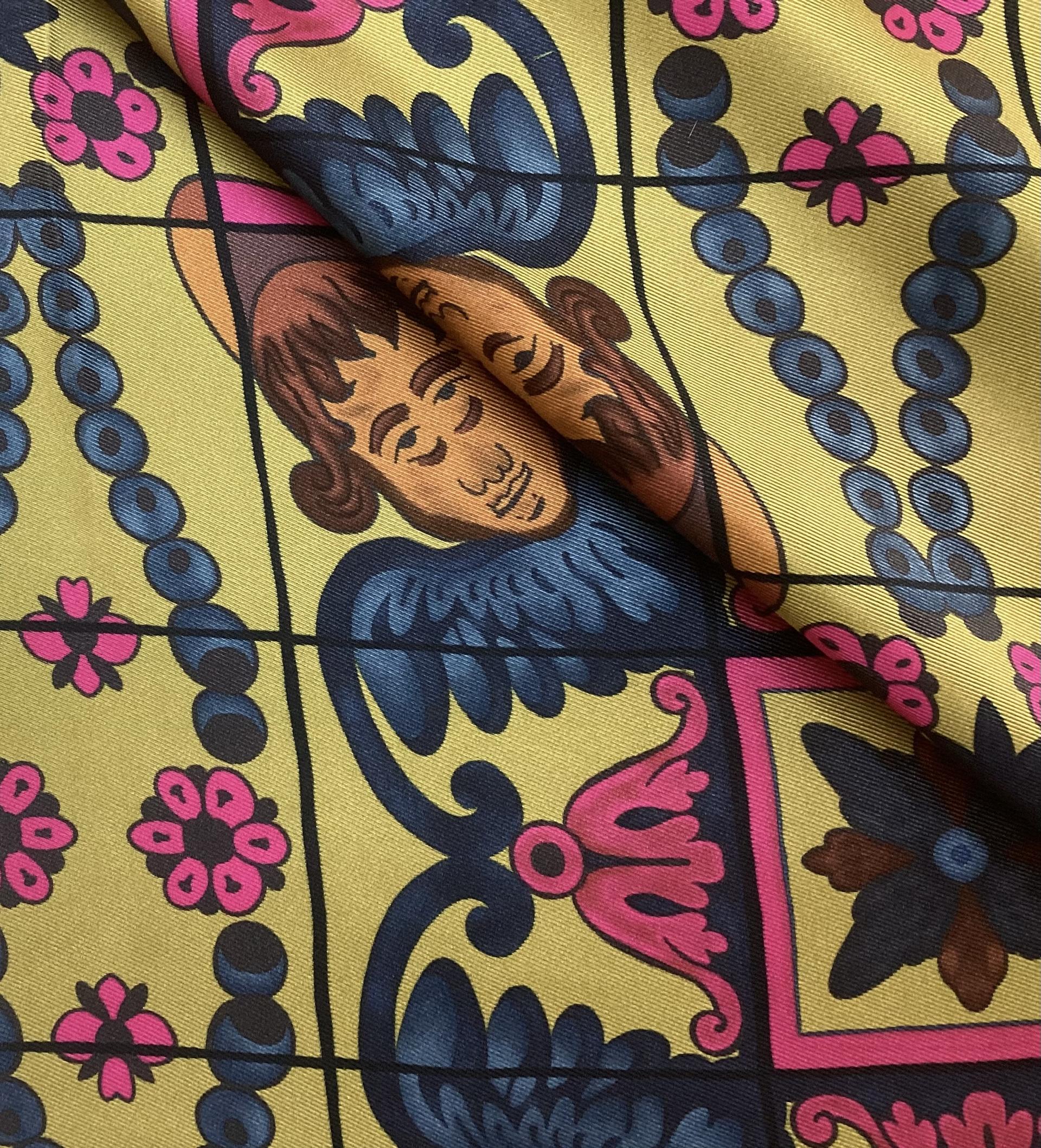 Viscose Twill Printed In The 70’s Retro Colours 