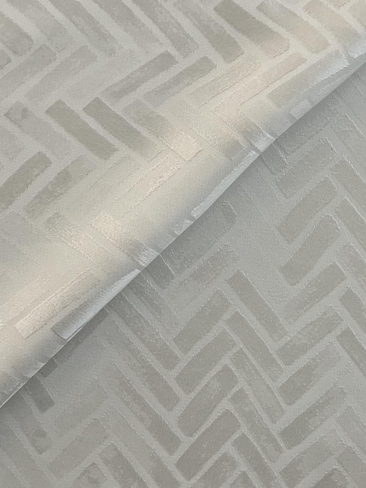 Viscose Acetate Chevron Jacquard in Ivory