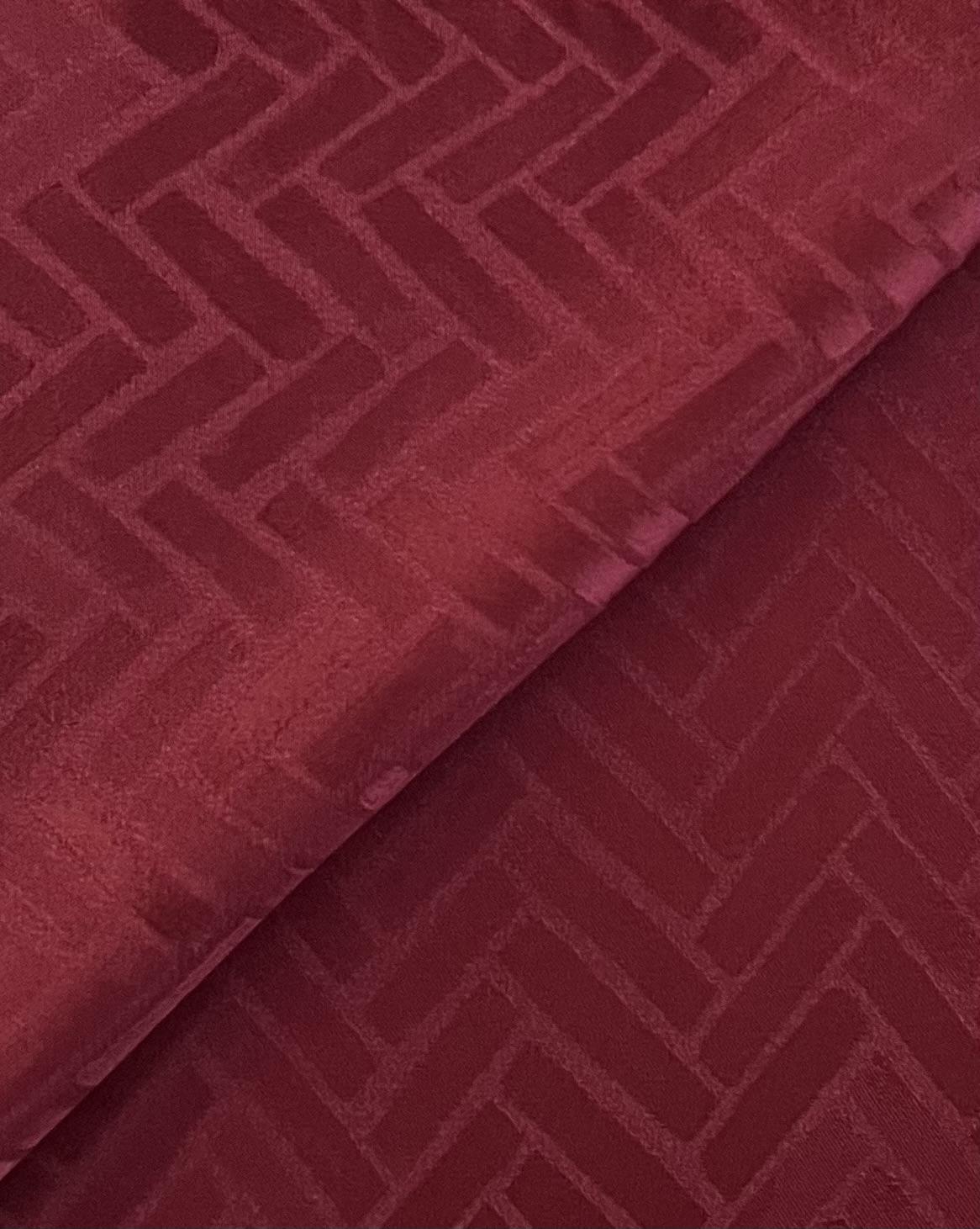 Viscose & Acetate Chevron Jacquard in Wine