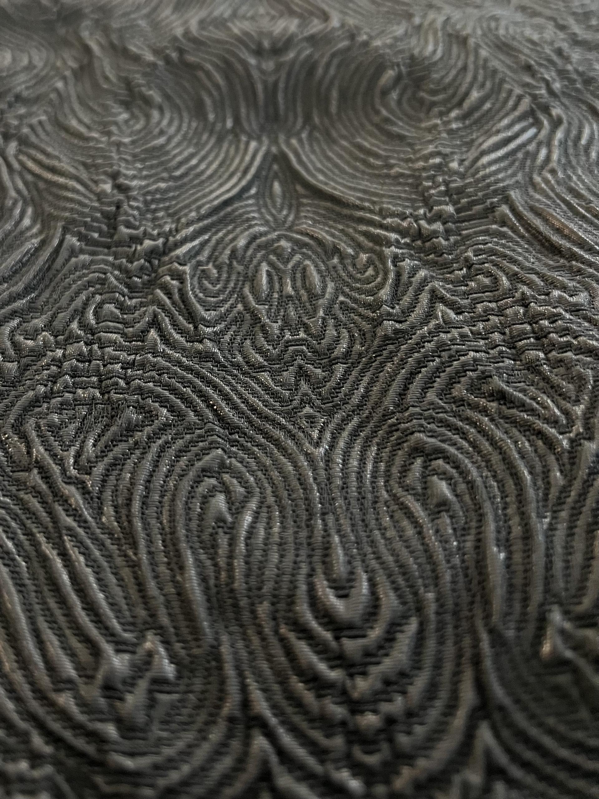 Stretch Cloqué in Matte Lurex Black