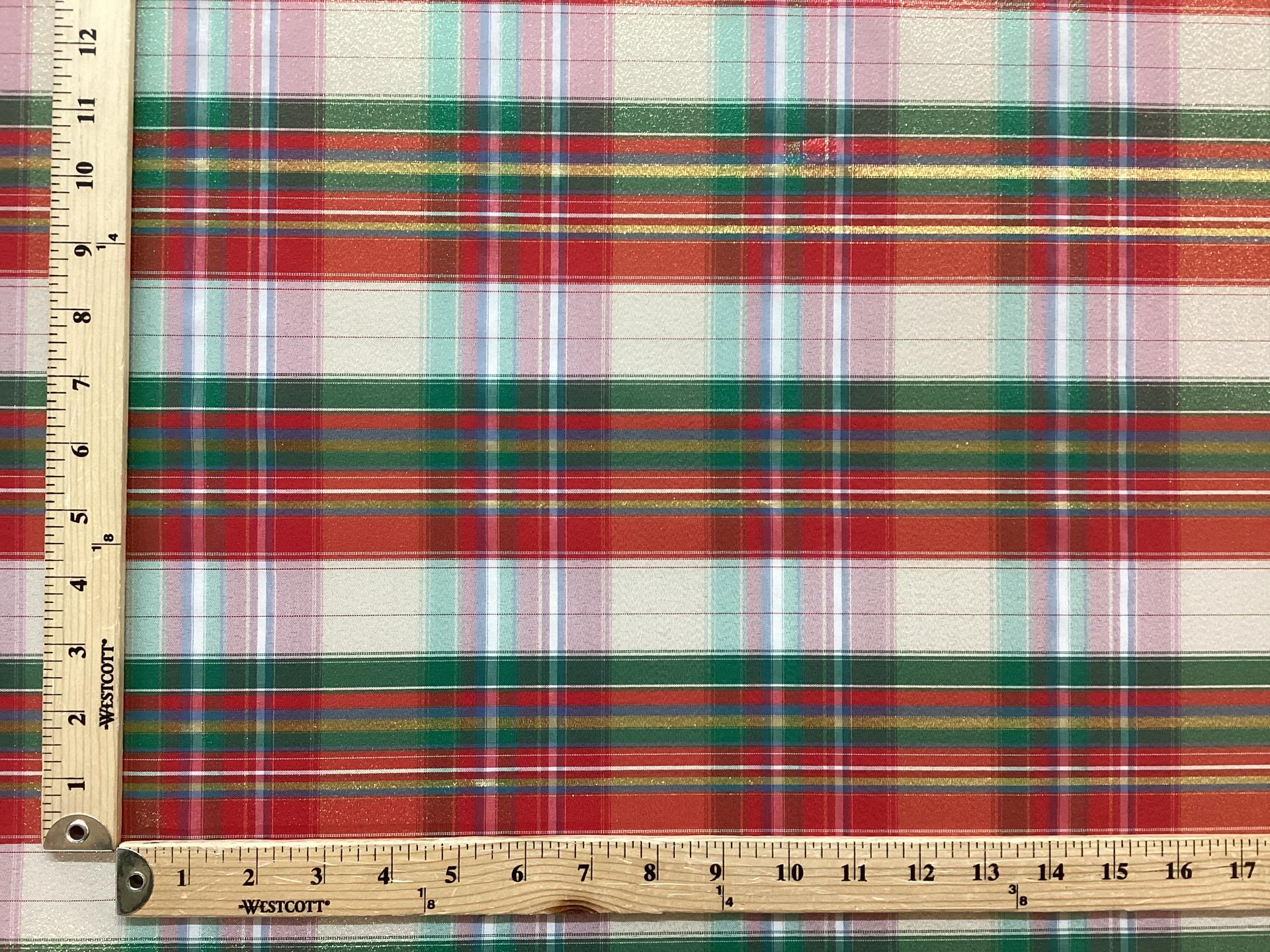 SYNTHETIC TAFFETA PLAID