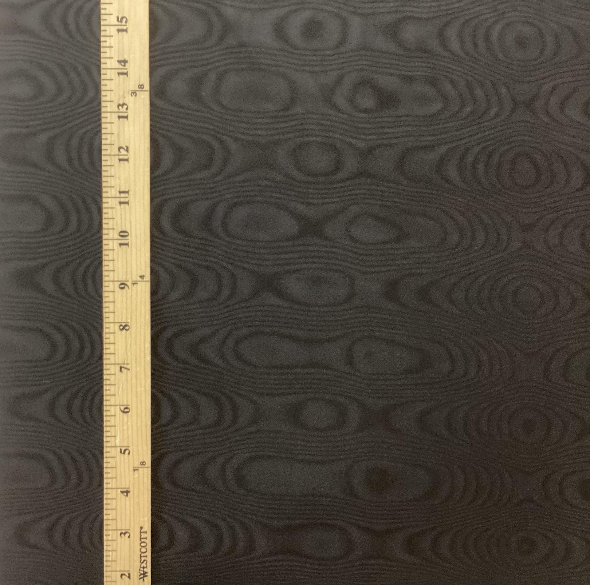 Italian Rayon Moire Faille in Ebony