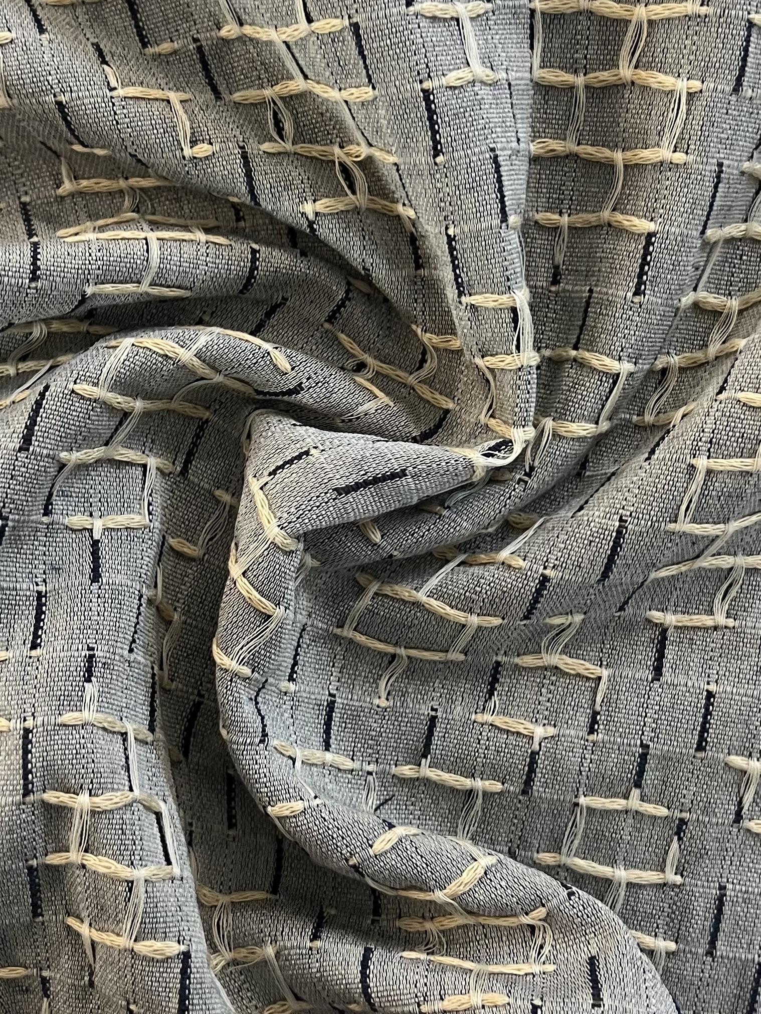 Novelty Woven Cotton in Navy