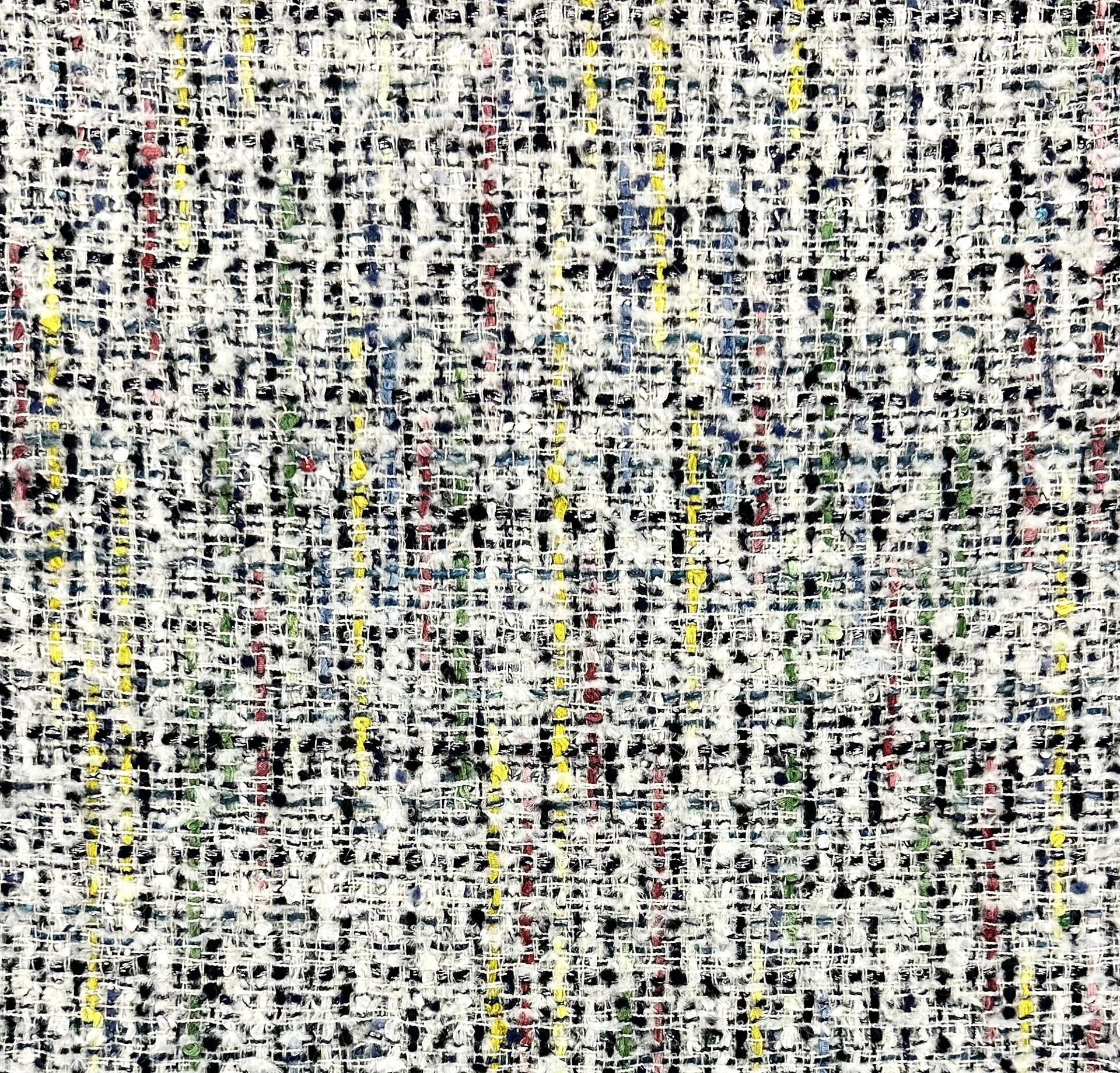 Italian Lurex Tweed in White Multi