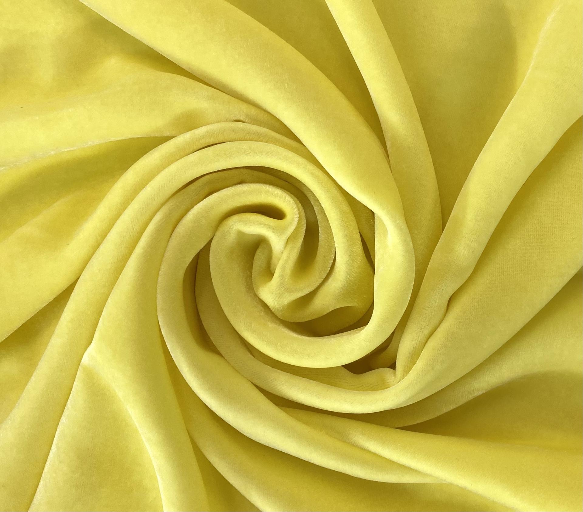 Scnp Silk and Rayon Velvet in Lemon