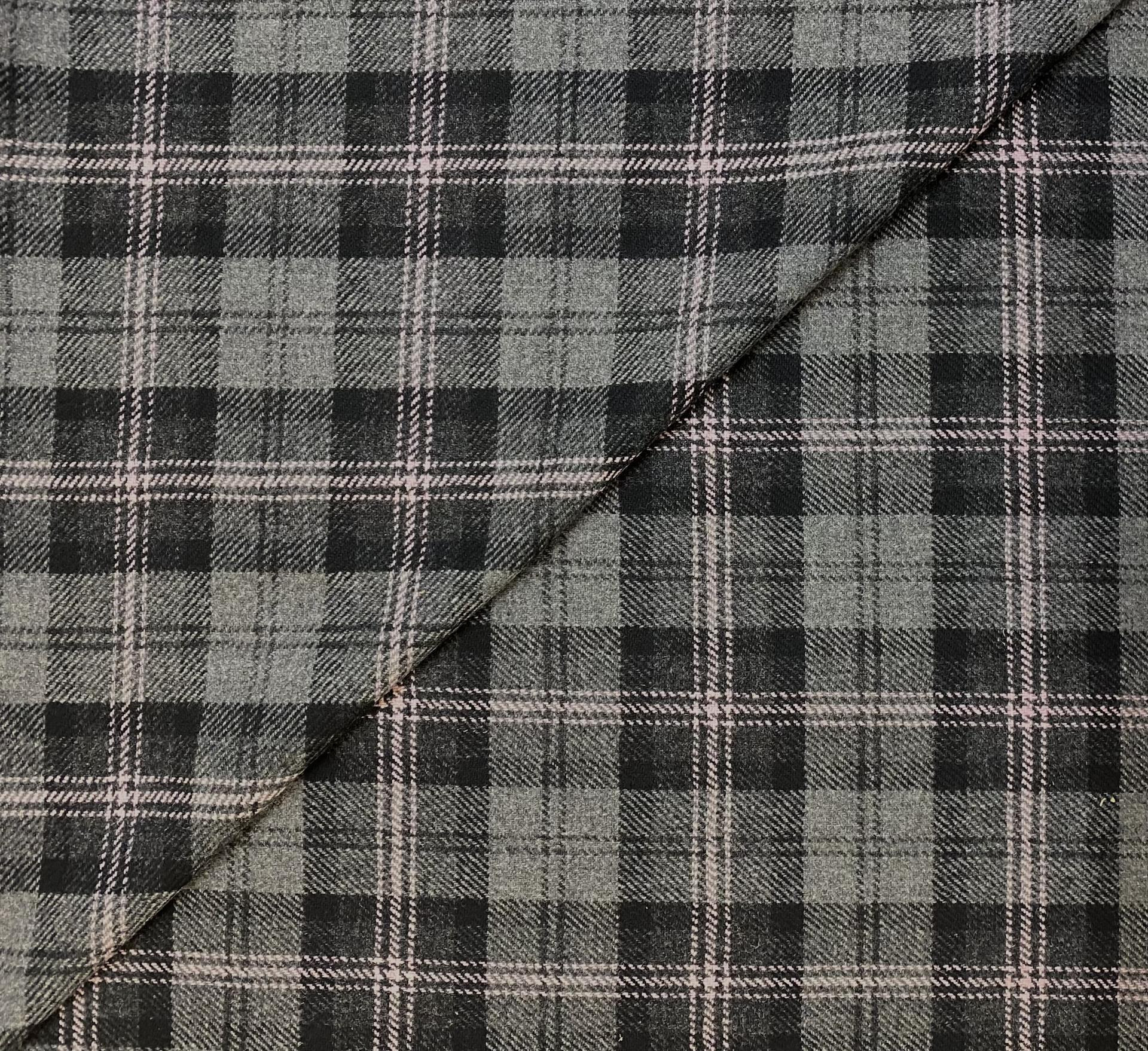 Made in England 100% Wool Plaid