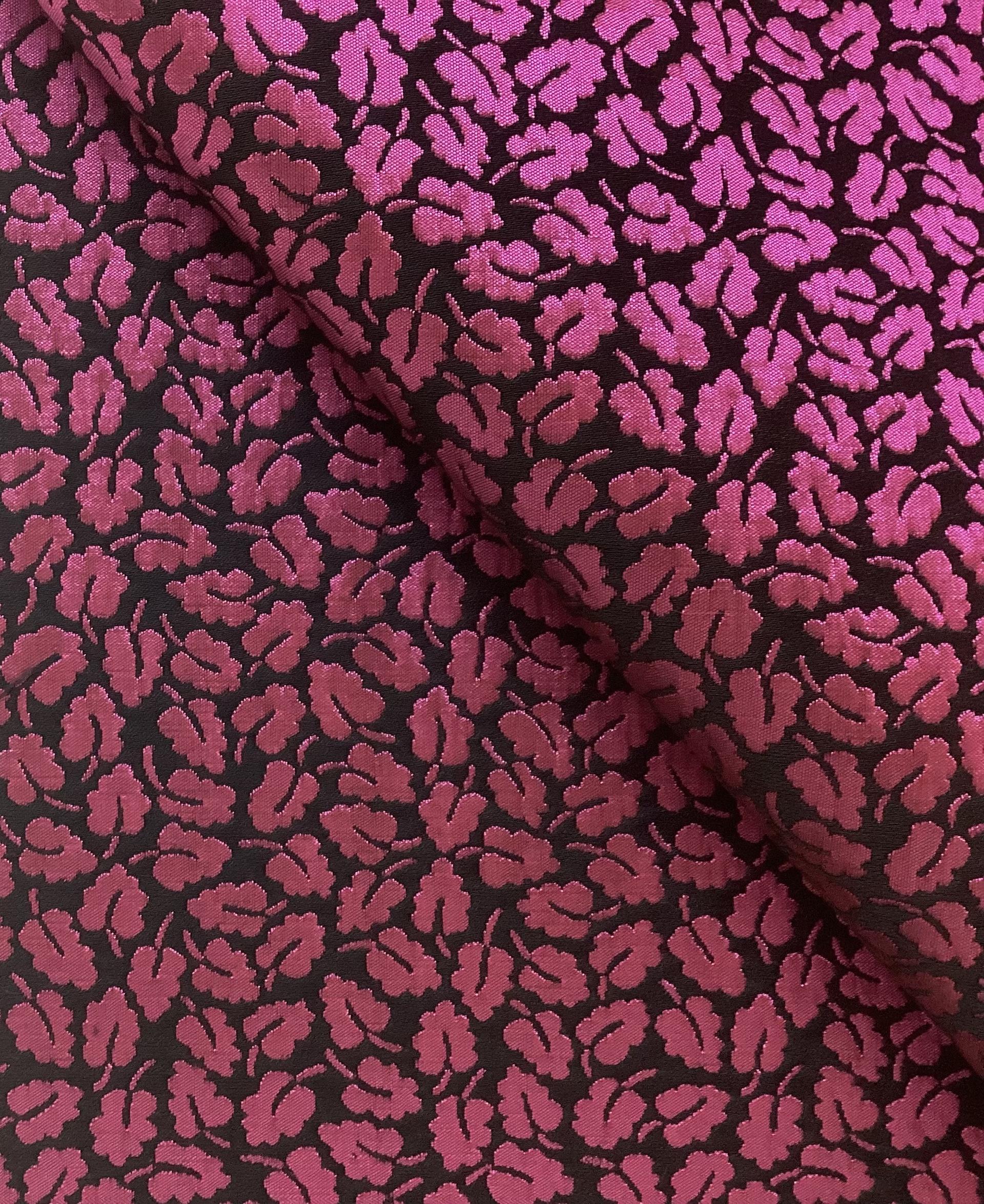 Made In ItalyAcetate & Rayon BrocadeIn Black & Cerise