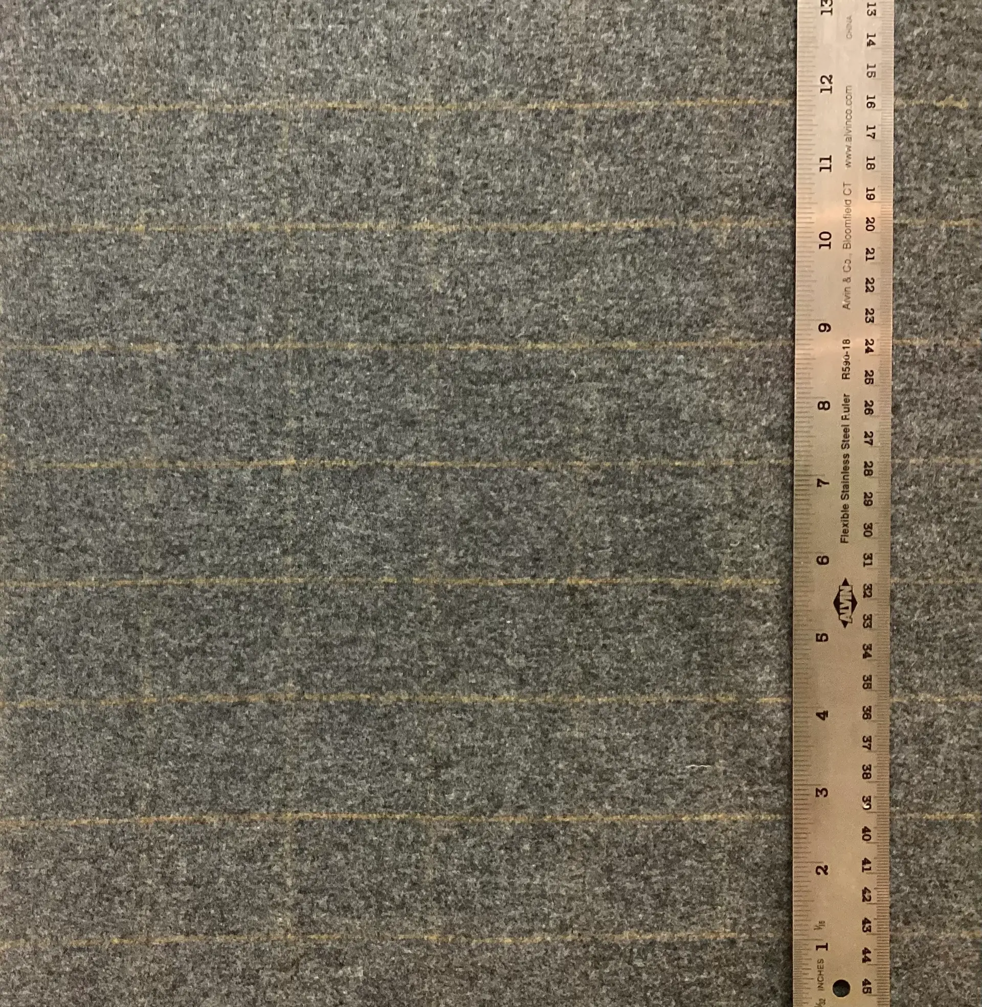 100% Wool Flannel Window Pane In Grey