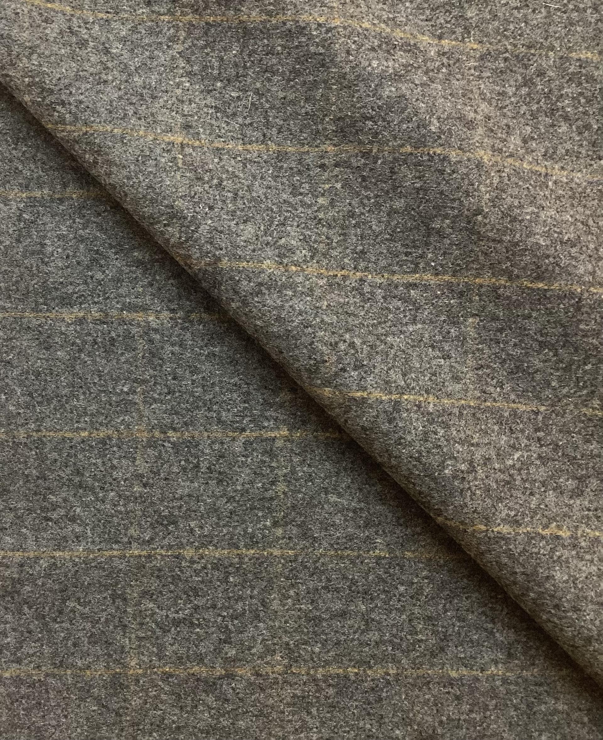 100% Wool Flannel Window Pane In Grey