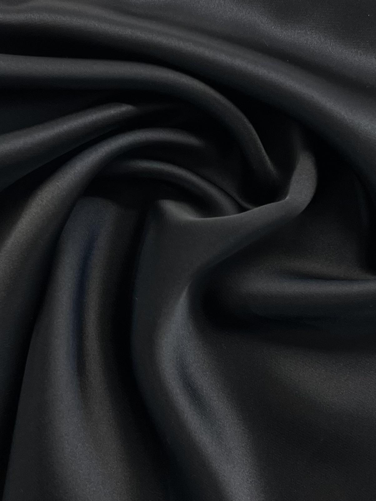 Polyester Charmeuse in Black