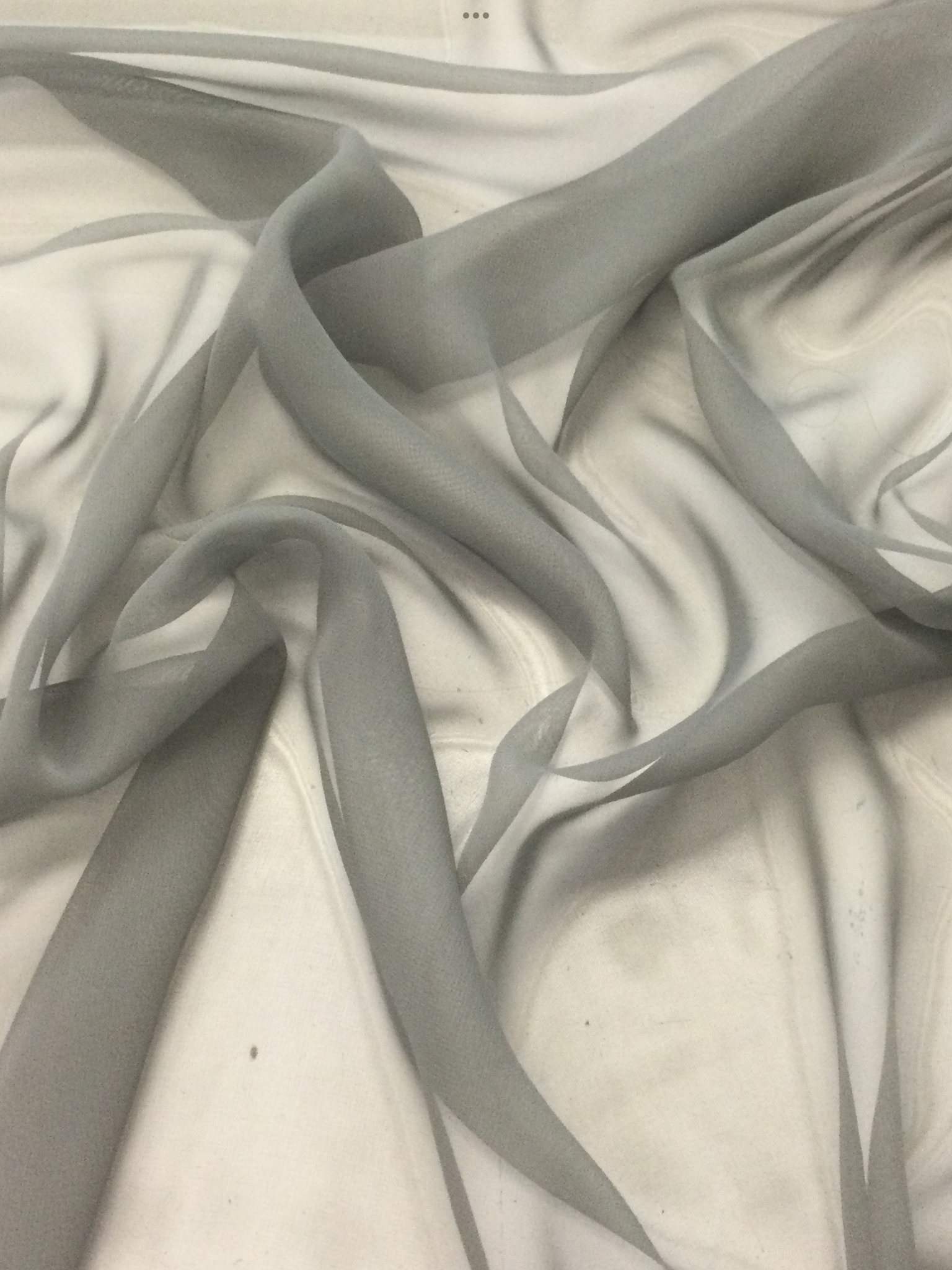 Polyester Chiffon in Charcoal