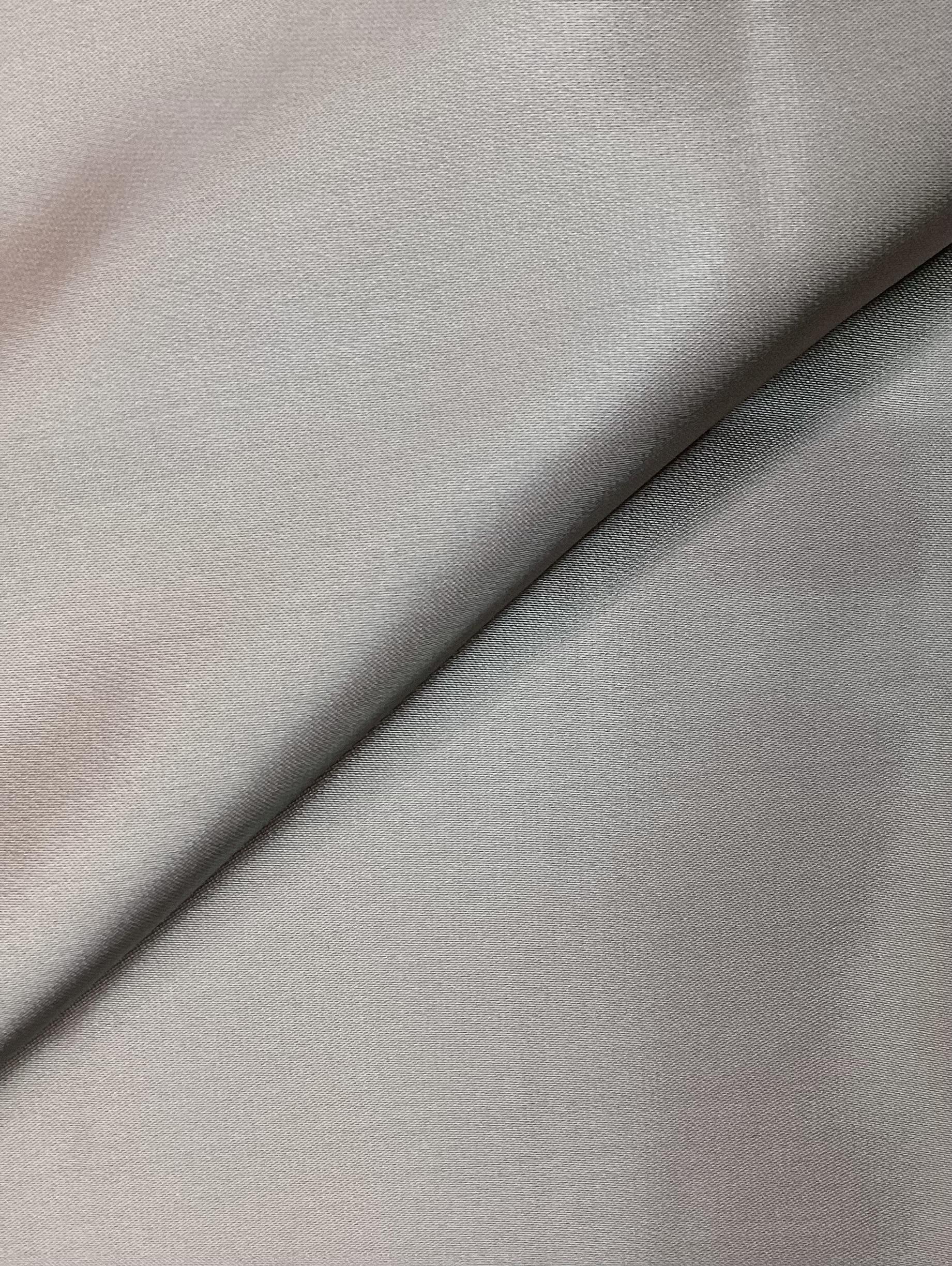 Silk and Viscose Charmeuse in Titanium 